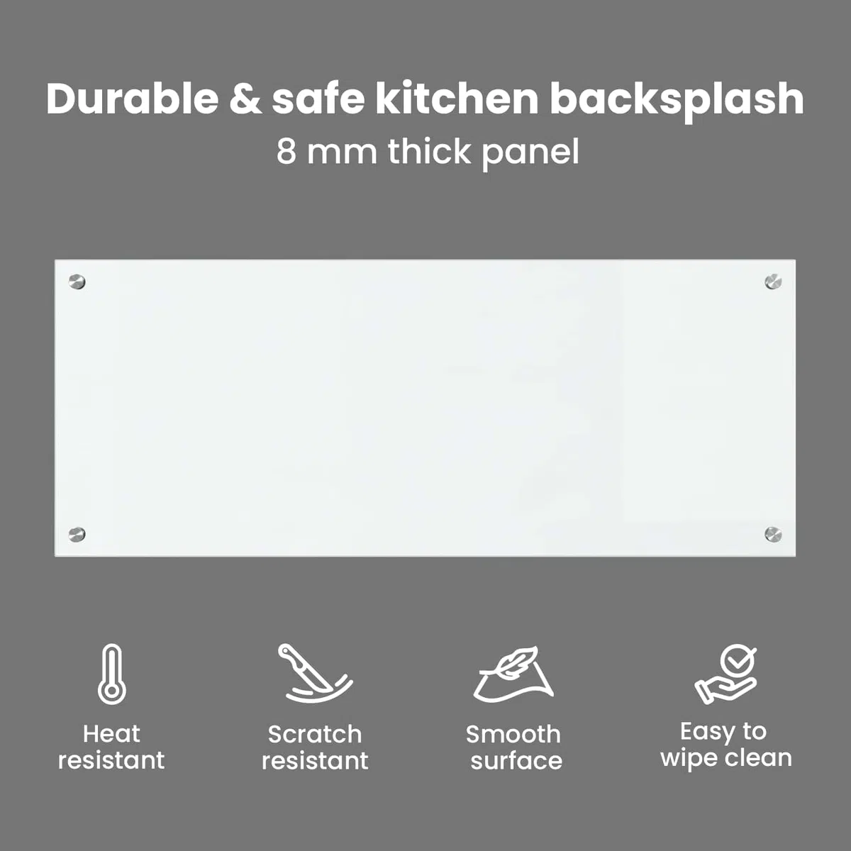 vidaXL Schienale da Cucina Trasparente 100 x 40 cm Vetro temperato, Design da Cucina alla Moda: Schienale in Vetro, Parete Resistente al Calore, estetica Moderna per la ristrutturazione
