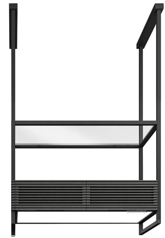 ELICA Cappa aspirante a isola OPEN SUITE SUPERIOR BL/F/80 - PRF0165965, nero satinato
