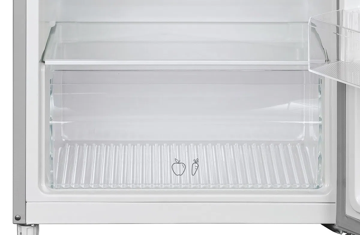 CANDY Frigorifero Doppia Porta a libera installazione, 242 Litri, 41 dB, Silver, Classe E, AxLxP 143x55x55 cm Compatto, Porta Reversibile - CDG1S514ES