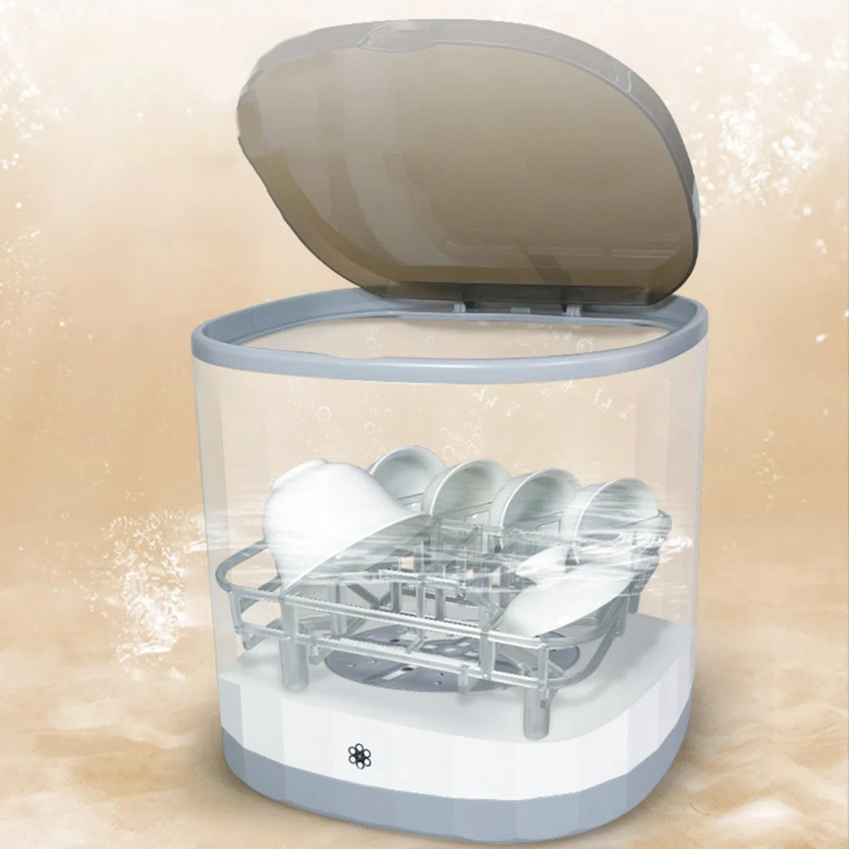 HpLive Mini lavastoviglie, portatile con porta tazza interna USB ricaricabile, 20 x 20 x 18 cm