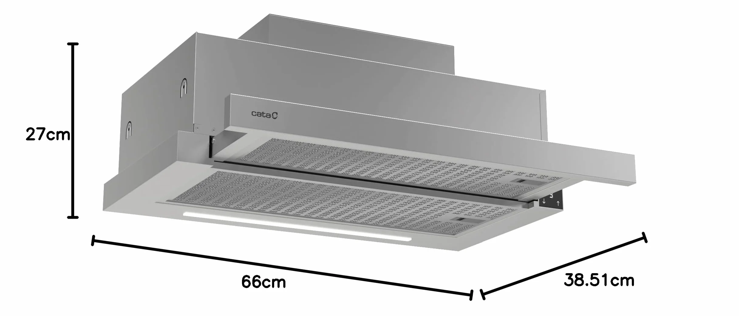 Cata Cappa aspirante telescopica TFH 6830 X 5+1 TURBO Motore Burshless Extra Silenzioso Striscia LED Facile Installazione e Pulizia Finitura Inox