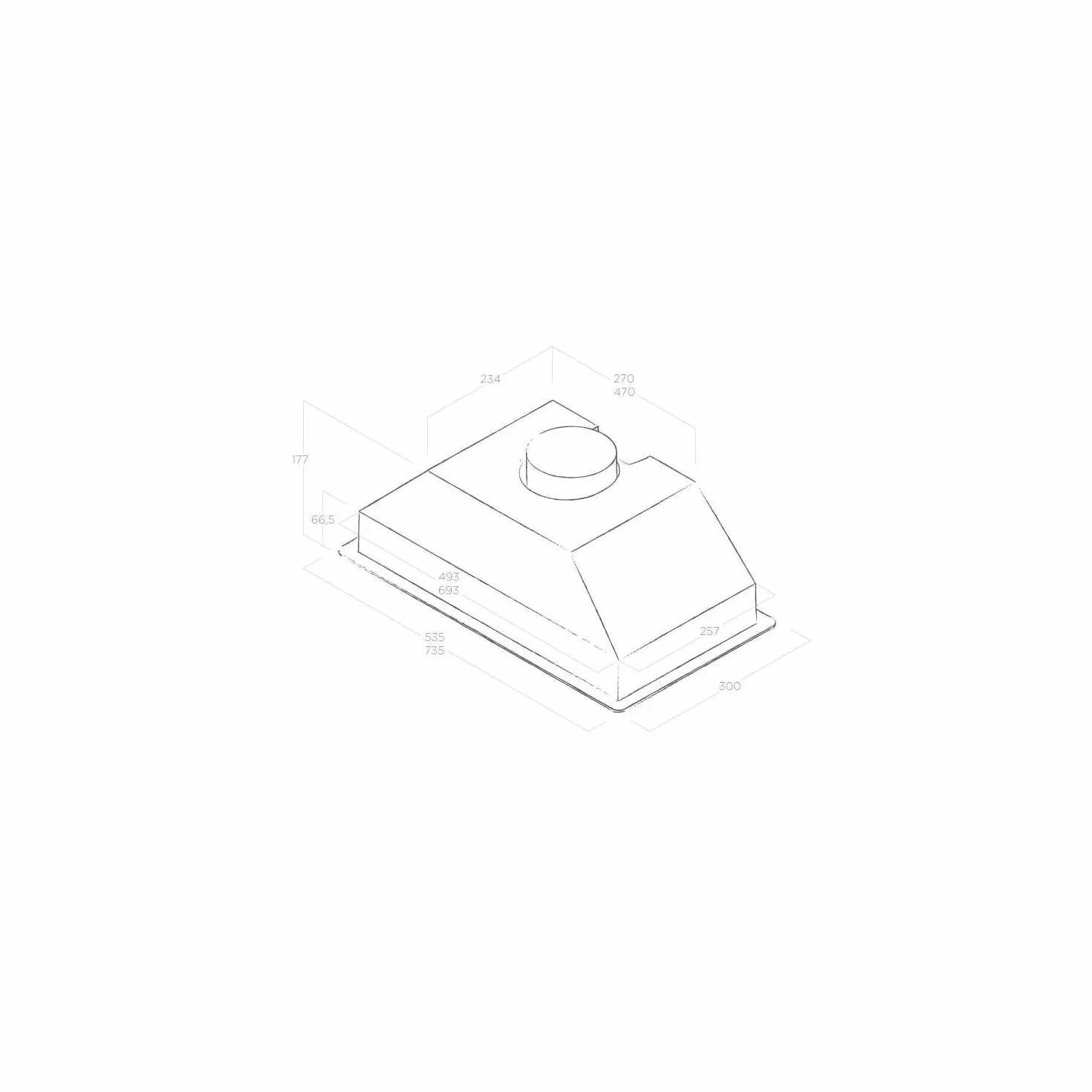 Cappa per cucina aspirante, Installazione Sottopensile Larghezza 60 cm ERA GR/A/60