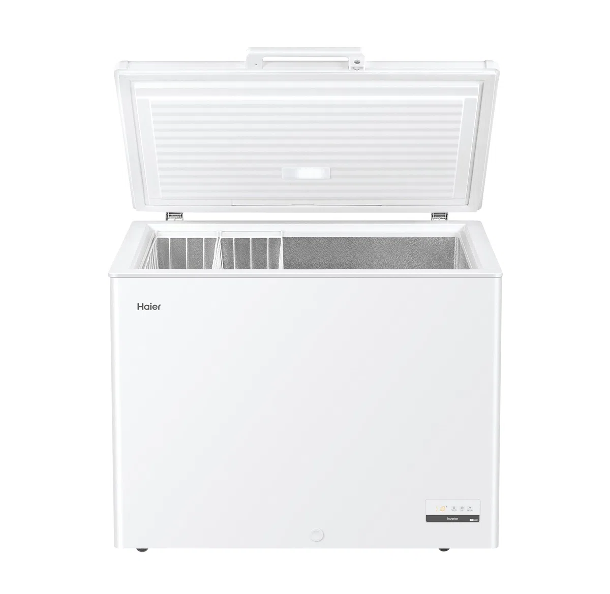Haier HCE301E Congelatore Orizzontale a Pozzetto, 300 Litri, Temperatura Regolabile, Funzione Fast Freeze, Silenzioso, Libera Installazione, 111x62x84,5cm, Bianco, Classe E