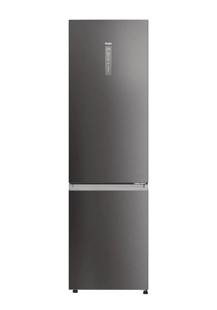 Haier 2D 60 Serie 3 PRO Frigorifero Combinato 406L (289L Frigo + 117L Freezer), Total No Frost, Wi-Fi hOn App, Air Surround, My Zone Pro, Classe D, Dark Inox, 205x59,5x66,7 cm (AxLxP), HDPW3620DNPD