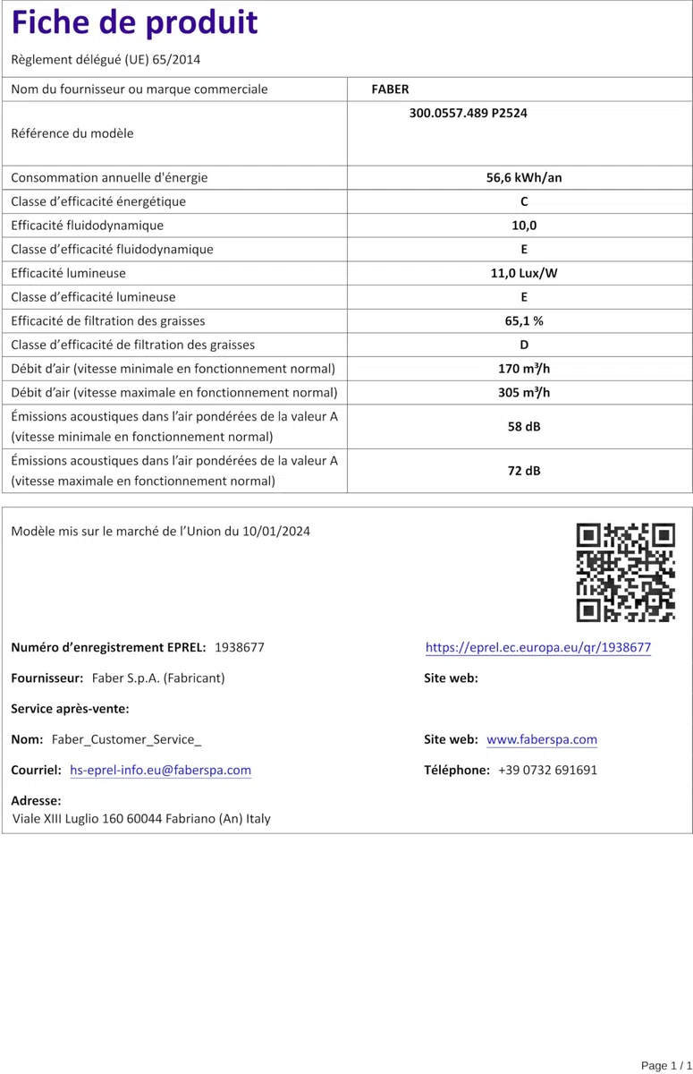 Faber TCH04 SS16A 741 295 m³/h Incassato Nero, Acciaio inossidabile D