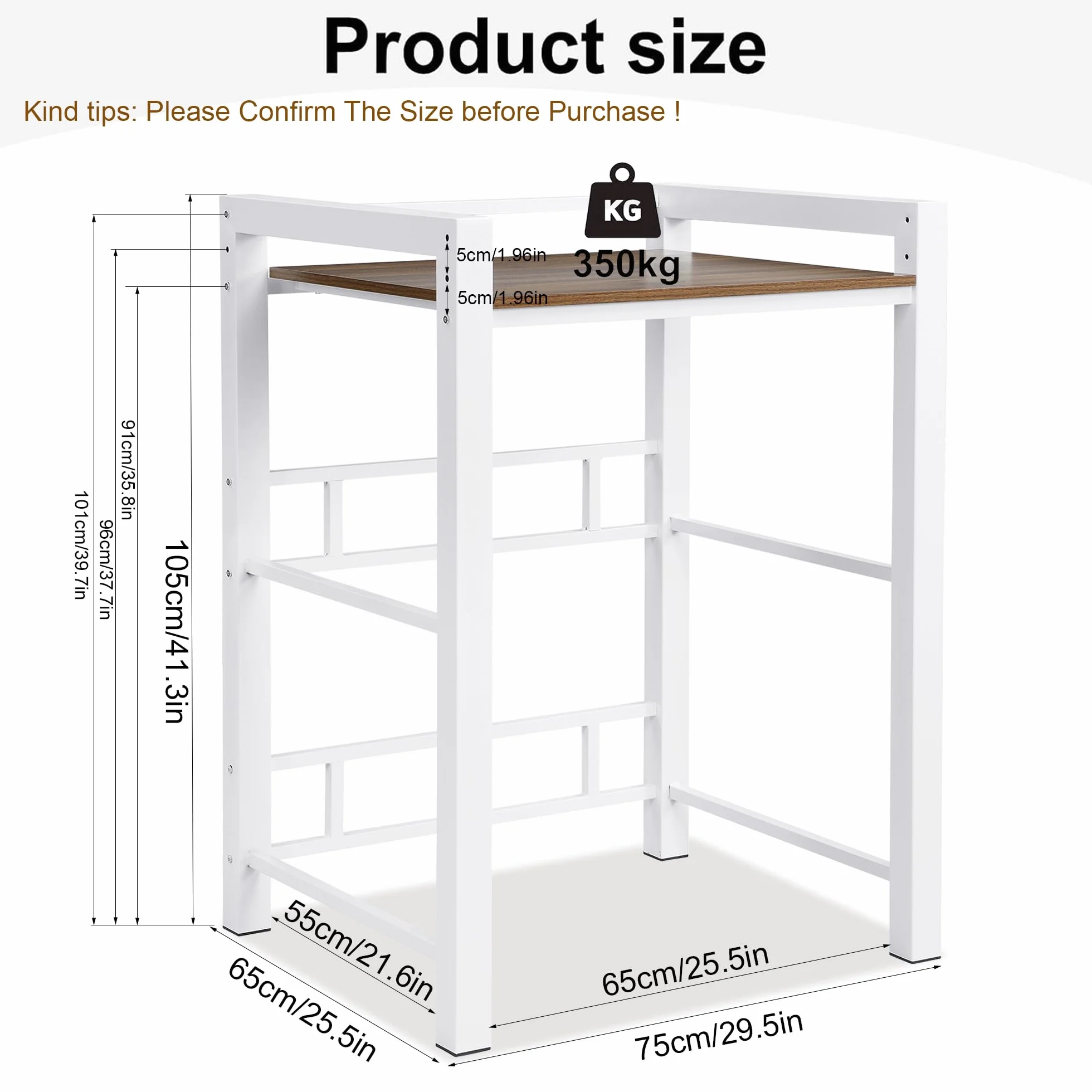 Scaffale per Incolonnamento Lavatrice Asciugatrice, Mobile Sopra Lavatrice Salvaspazio, Regolabile Supporto per Asciugatrice, Unità di Stoccaggio Della Lavatrice, Capacità di Carico 350kg (Bianco)