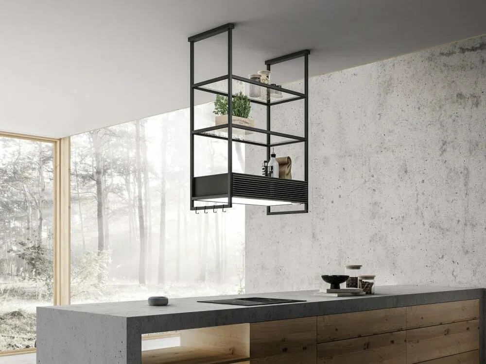 ELICA Cappa aspirante a isola OPEN SUITE SUPERIOR BL/F/80 - PRF0165965, nero satinato