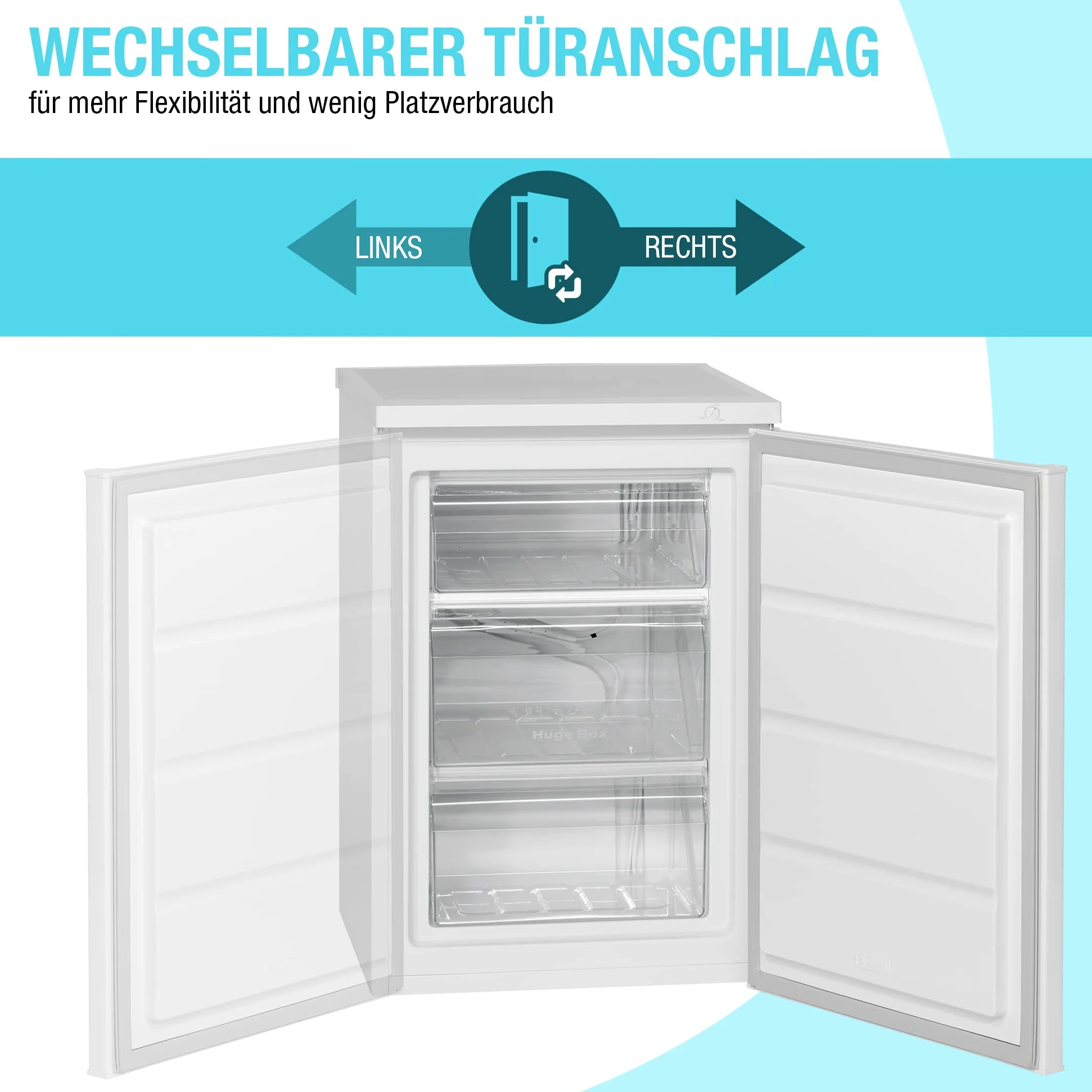Congelatore 85 l Bomann GS 2186 Classe energetica A Stand alone Bianco
