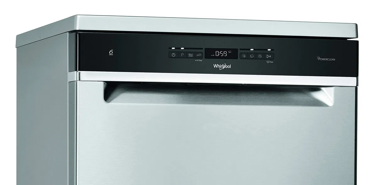 Whirlpool WFO 3O41 PL X - Lavastoviglie Libera Installazione Per 14 Coperti. Lavastoviglie Con Tecnologia Sesto Senso Larghezza 60,0cm, Profondità 59,0cm, Altezza 85,0cm, Classe Energetica C