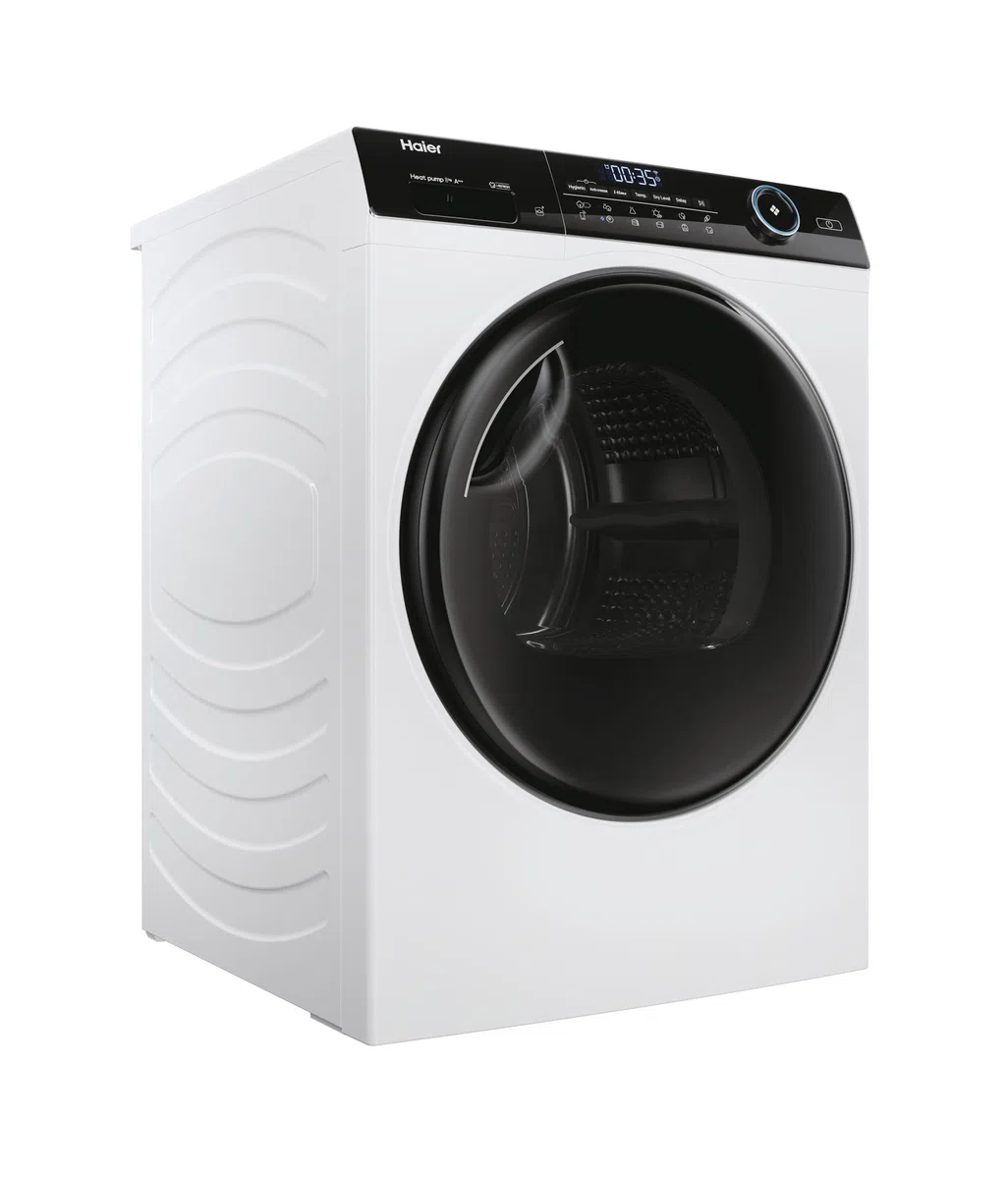 Haier I-Pro Serie 5 Asciugatrice 8Kg, Libera Installazione, Carica Frontale, Classe C, Motore Inverter, ABT, I-Time, Partenza Programmabile, Vapore, AxLxP 84,5x59,5x67,5 Bianca - HD80-A3959-S