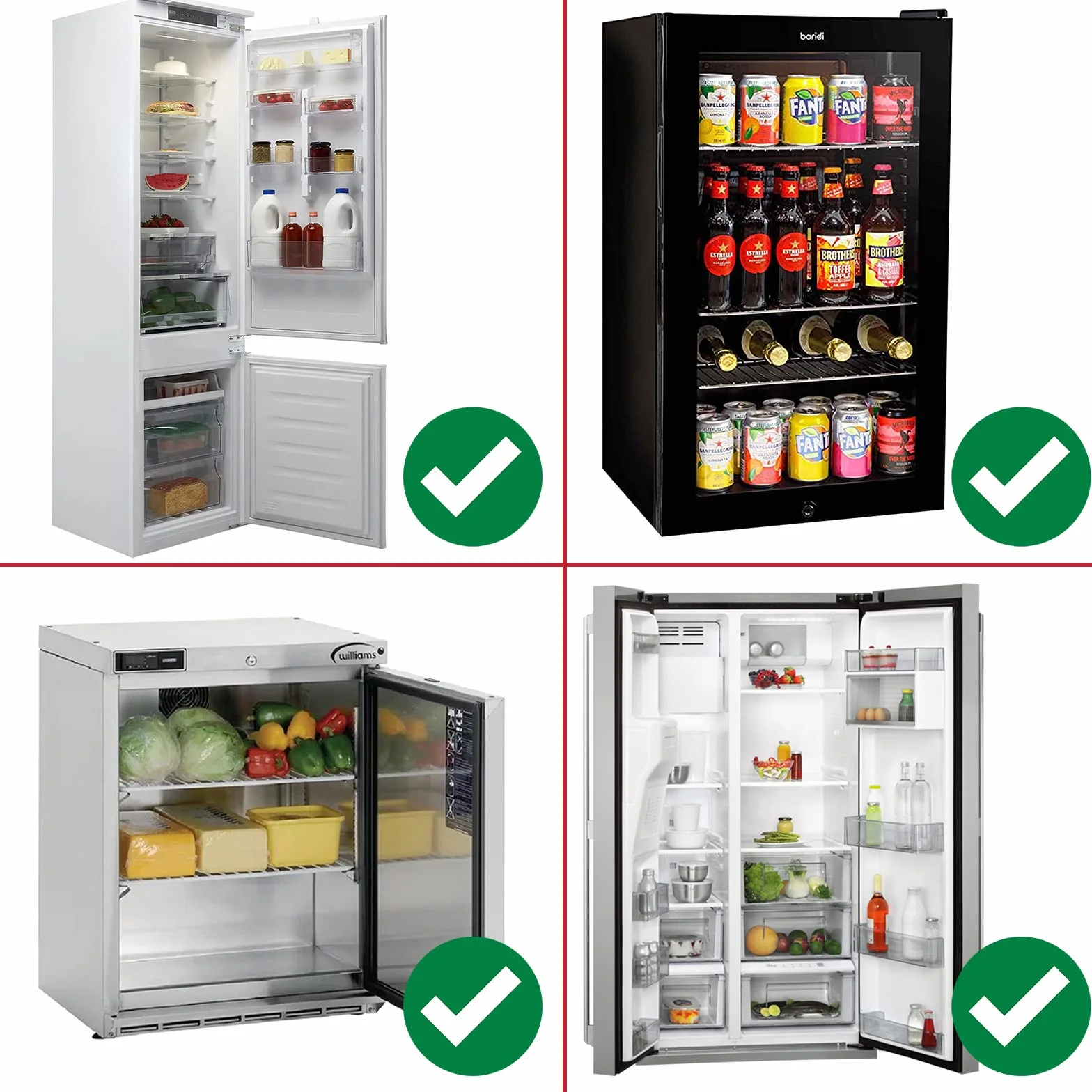 SPARES2GO Ripiano universale per frigorifero e congelatore (confezione da 3 ripiani, bianco, regolabile, rivestito in plastica, bracci estensibili)