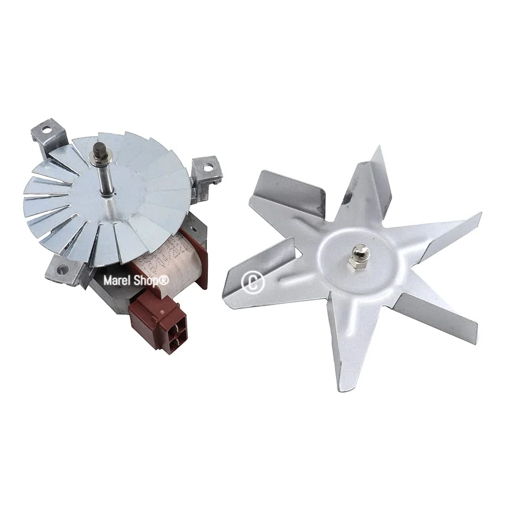 Marel Shop® - Motore motorino con ventola per forno ventilato compatibile con Ariston Indesit per modelli: SQ872T - ST87EX - ST87X - SY36B - SY36W - SY36X - SY51X - S077EW