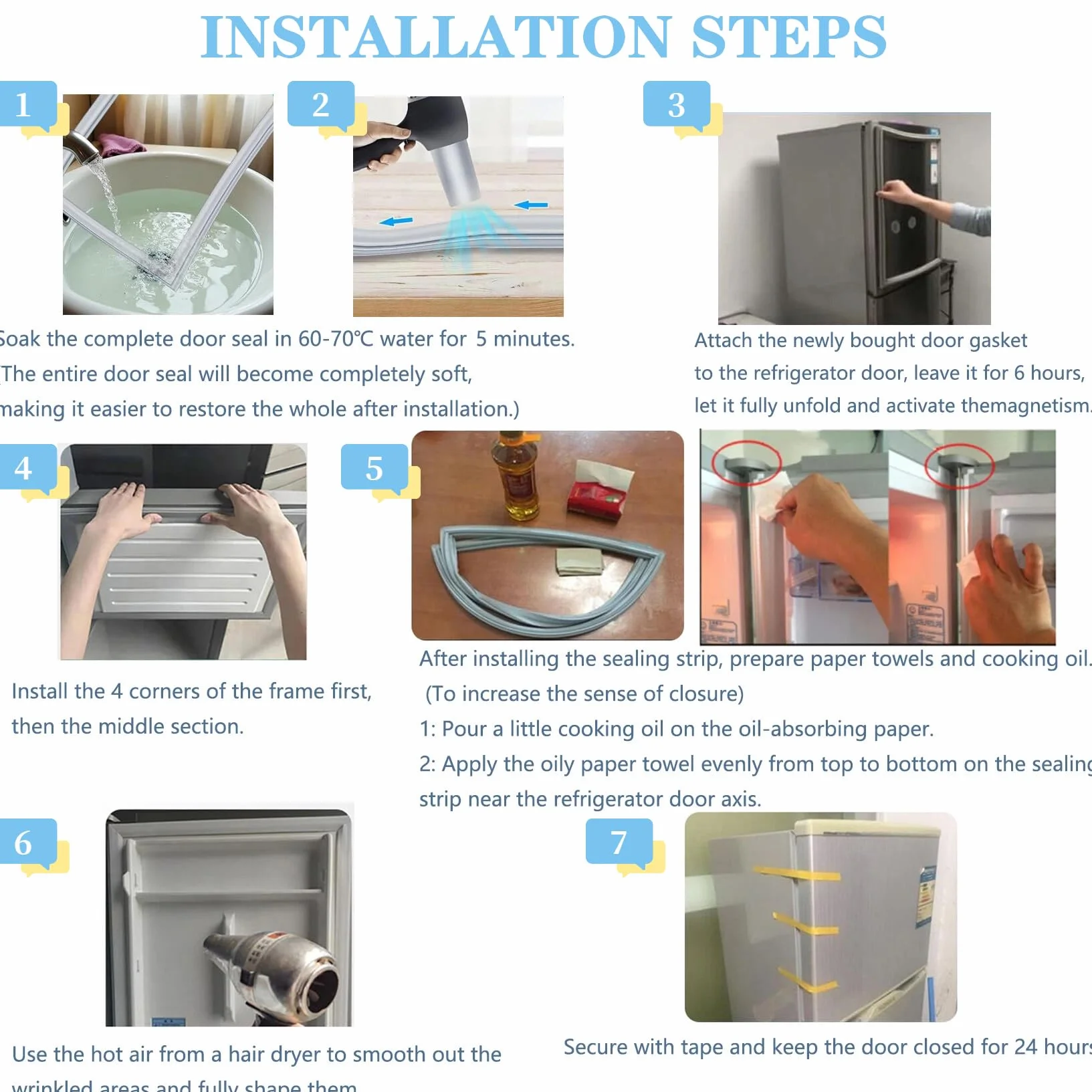 Guarnizione Magnetica Congelatore a Pozzetto,Guarnizione Porta Freezer Orizzontale,Chiusura Ermetica,Installazione Diretta,A