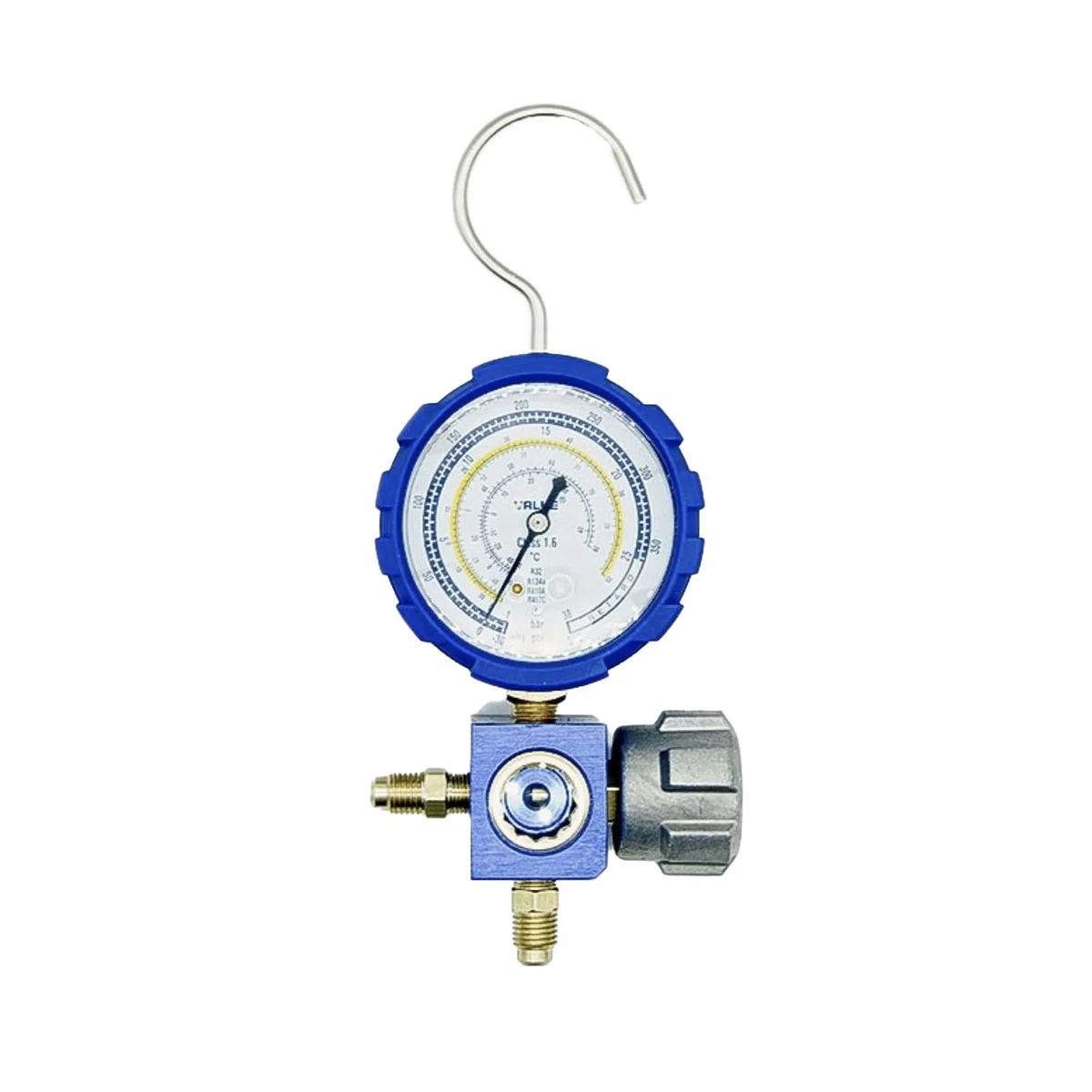 MANOMETRO ANALIZZATORE GAS SEMPLICE 1 VIA BASSA CON PONTE R32 R410A R407C R134A VISORE