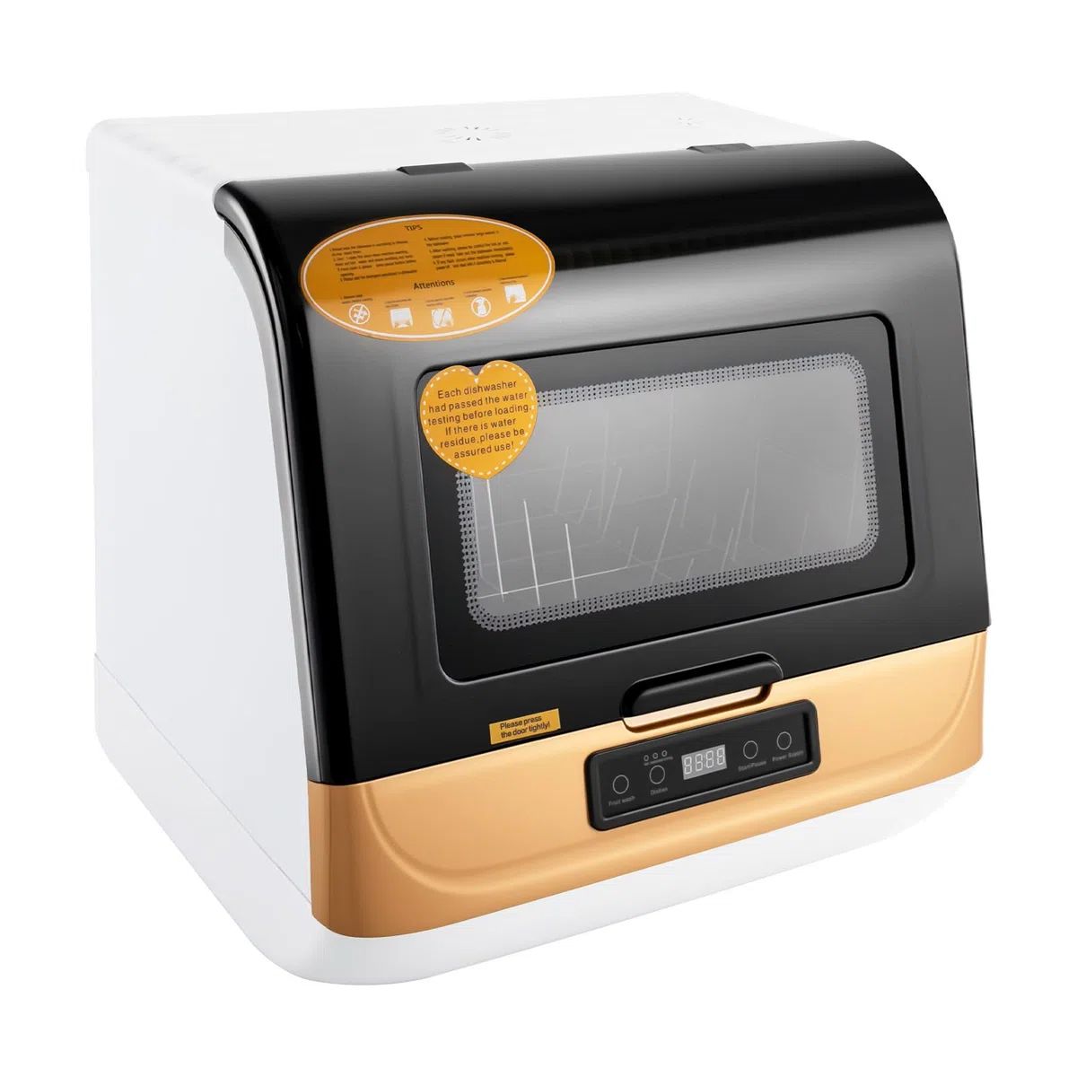 Mini lavastoviglie 800 W, lavastoviglie da tavolo indipendente, 4 modalità di lavaggio, piccola lavastoviglie, piccola lavastoviglie da tavolo a 360°, spruzzatura inferiore, mini lavastoviglie con
