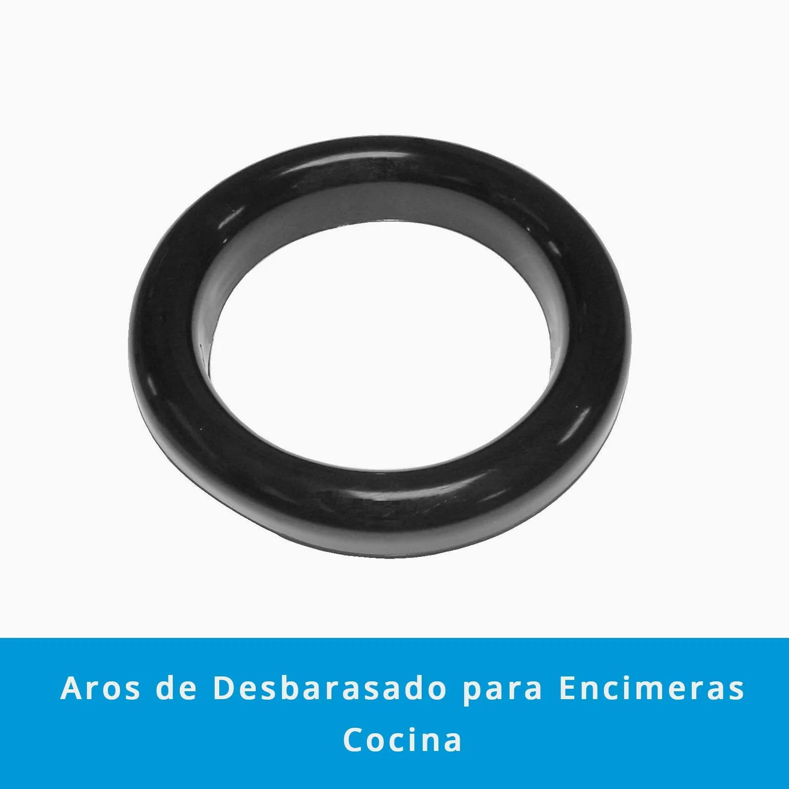 Set di 2 Guarnizioni a Cerchio per Cestino Cucina, realizzata in Gomma di Caucciù nera, bassa densità.