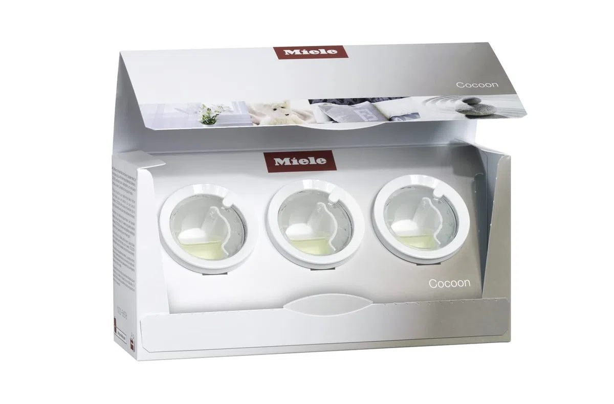 Miele Accessori originali – Profumo per asciugatrice Cocoon FA C 452 L/3 pezzi – per 150 asciugatrici/profumo di benessere dopo puro lavaggio fresco (12023720)