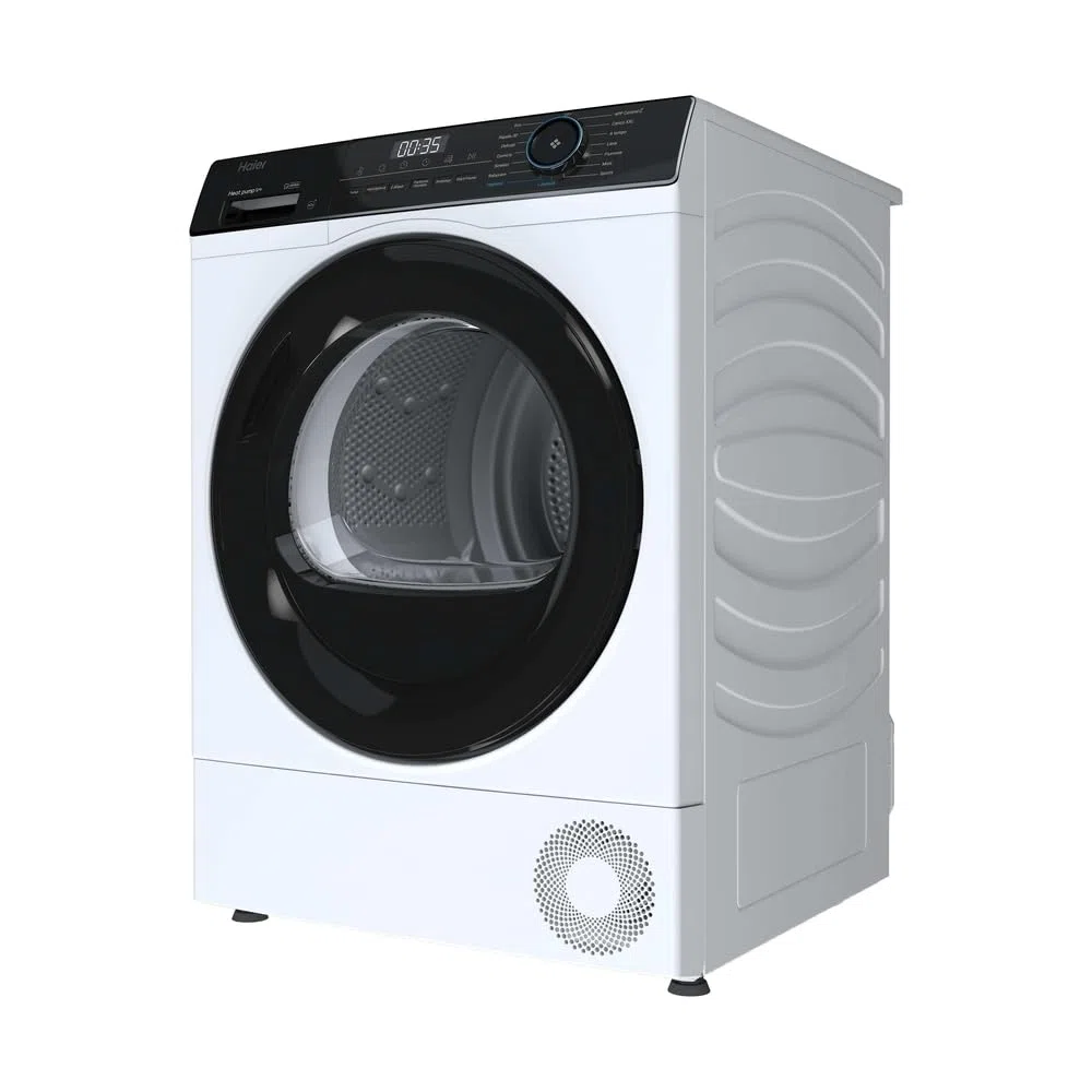 Haier I-PRO SERIES 3 Asciugatrice 9 Kg a Pompa di Calore, Libera Installazione, Classe D, I-Refresh Pro, Rumorosità (dB) 64, IoT APP hON, 85 x 60 x 62.5 (A x L x P cm), Bianca - HD90-D939-IT