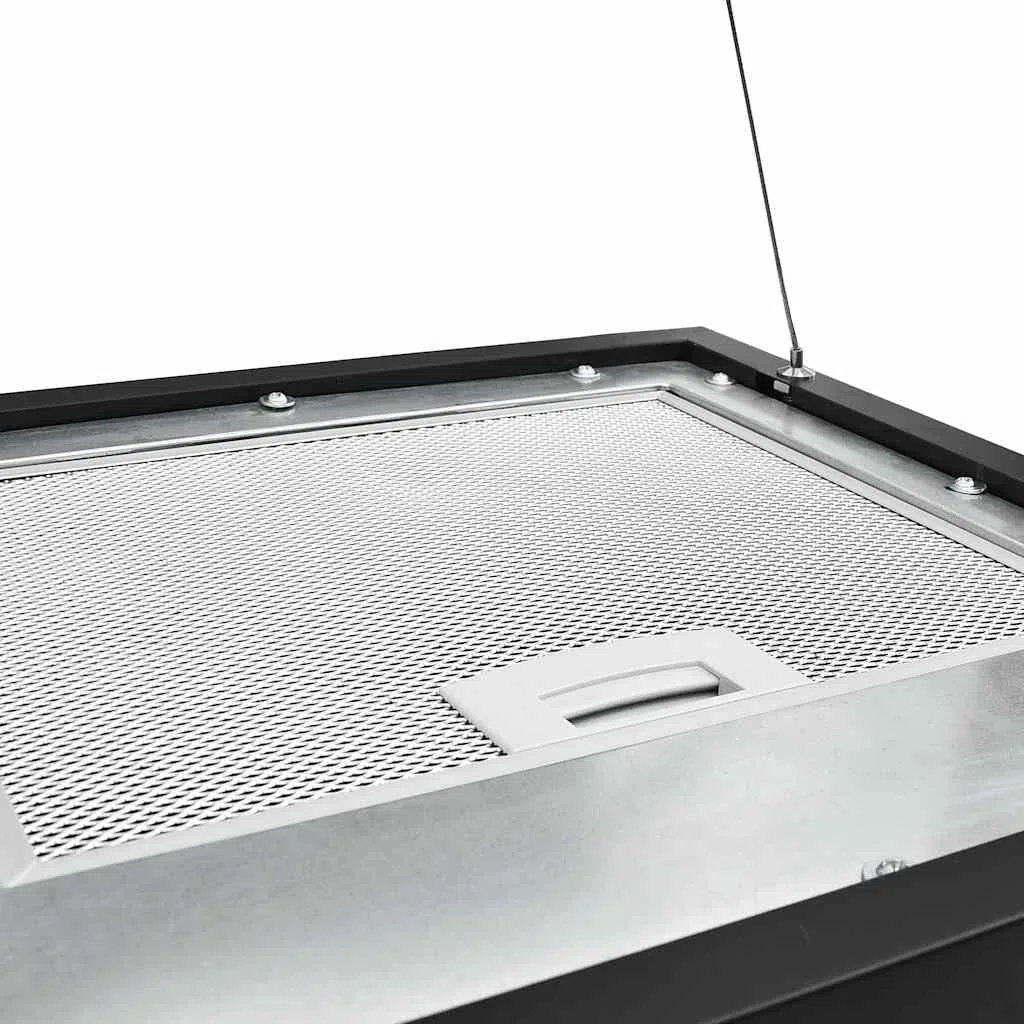 Cappa a isola sospesa con sensore touch LCD 37 cm in acciaio rivestito