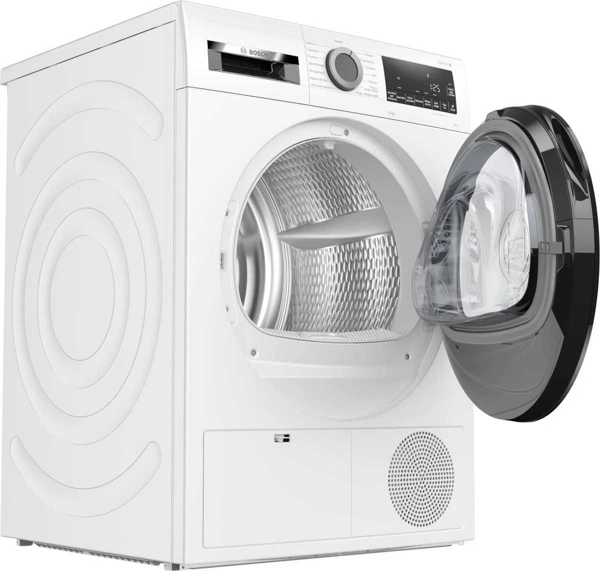 Bosch WQG23100IT Serie 6, Asciugatrice a pompa di calore, capacità 8 kg, EasyClean, Cestello Lana, Auto Dry, Programma Rapido