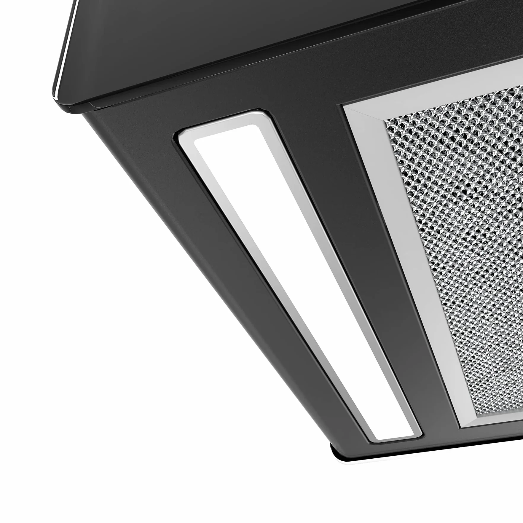 CIARRA CBCB4850 Classe A+++ Cappa a Isola 48 cm 700m³/h Smart WiFi Controllo App 4 Livelli Booster Cappa Aspirante Isola Nero on Filtro a Carbone CBCF003