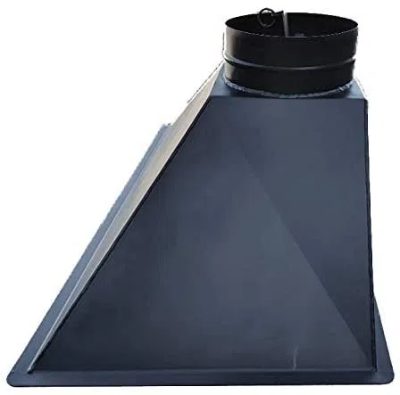 CAPPA PER CAMINO FOCOLARE A LEGNA TRADIZIONALE L 80 x P 45 x H 35 cm (USCITA FUMI DIAM. 25 cm)