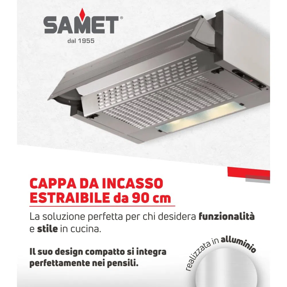 Cappa da incasso estraibile 90 Samet