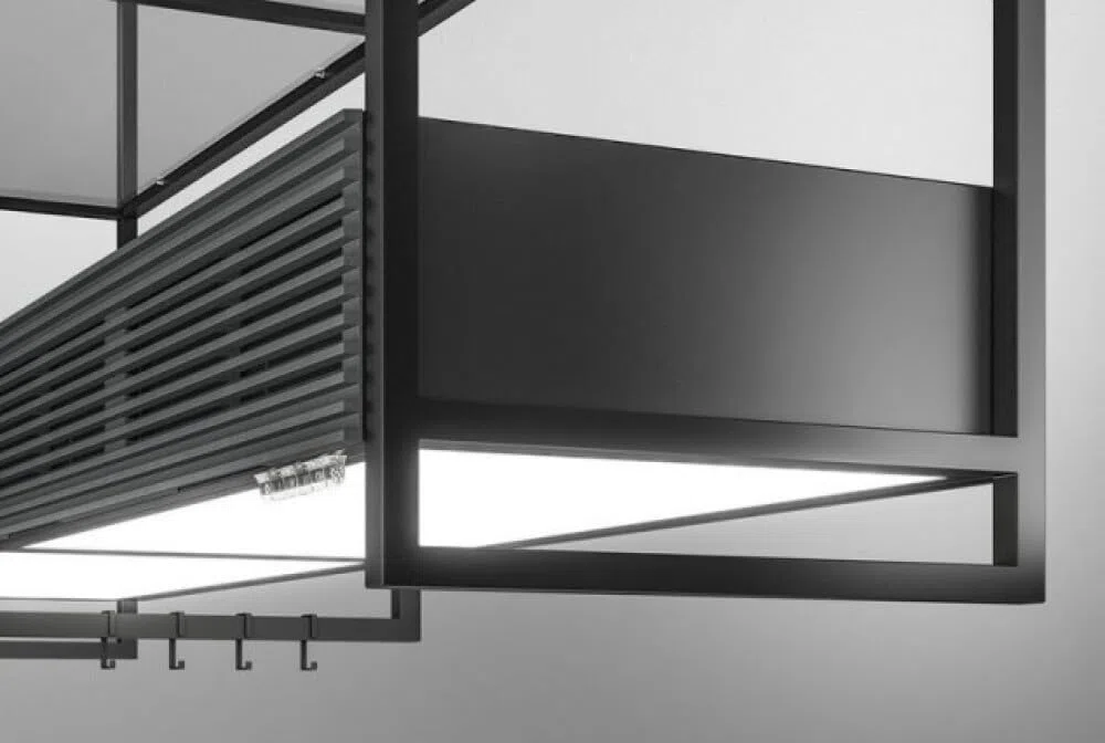 ELICA Cappa aspirante a isola OPEN SUITE SUPERIOR BL/F/80 - PRF0165965, nero satinato