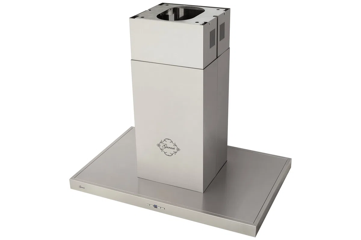 GURARI Cappa aspirante a isola 90 cm GCH I 431 90 IS PRIME in acciaio inox, cappa aspirante/ricircolo indipendente, forte potenza di aspirazione 1000 m³/h