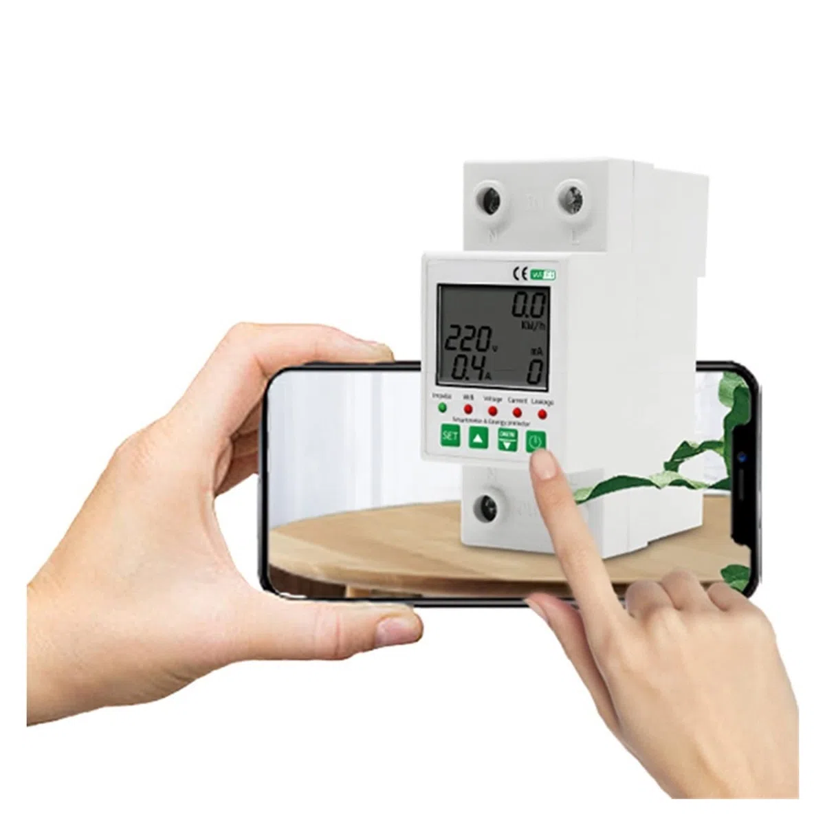 Tuya Smart Energy Meter 2P 63A KWh Over Under Voltage Leakage Protection Contatore di energia intelligente