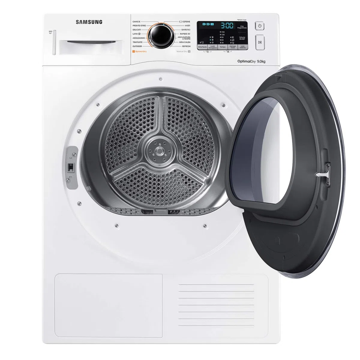 Samsung DV90M5000QW Asciugatrice 9 kg, Bianco con Oblò Blu (Ricondizionato)
