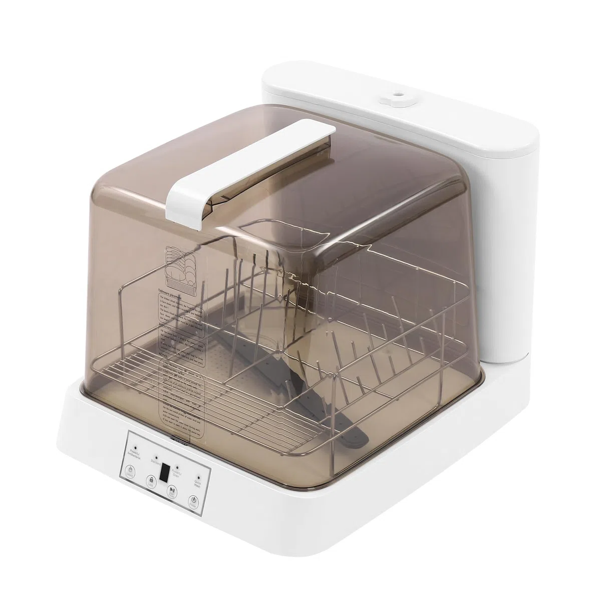 Lavastoviglie Portatile Lavastoviglie Automatico con Serbatoio Mini Lavastoviglie per Appartamenti Dormitori e Camper Bianco Marrone