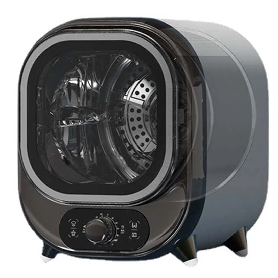 Asciugatrice Piccola, Condensatore Ventilato Da 5 Kg - Mini Asciugatrice Portatile E Compatta | Montabile A Parete Con Capacità Di Carico Di 0,8 Kg - Blu Elegante | Soluzione Ideale Da Bancon(Color:C)