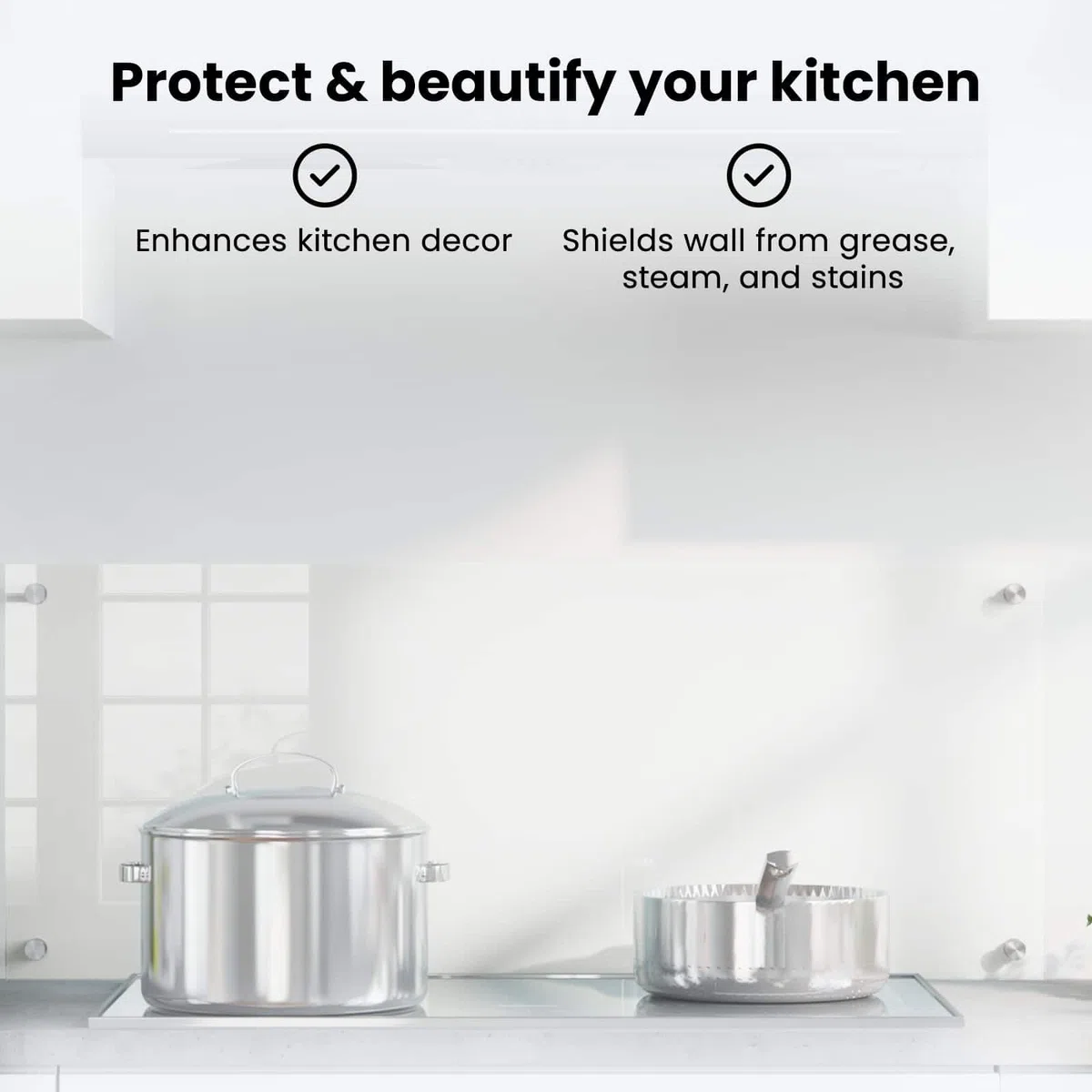 vidaXL Schienale da Cucina Trasparente 100 x 40 cm Vetro temperato, Design da Cucina alla Moda: Schienale in Vetro, Parete Resistente al Calore, estetica Moderna per la ristrutturazione