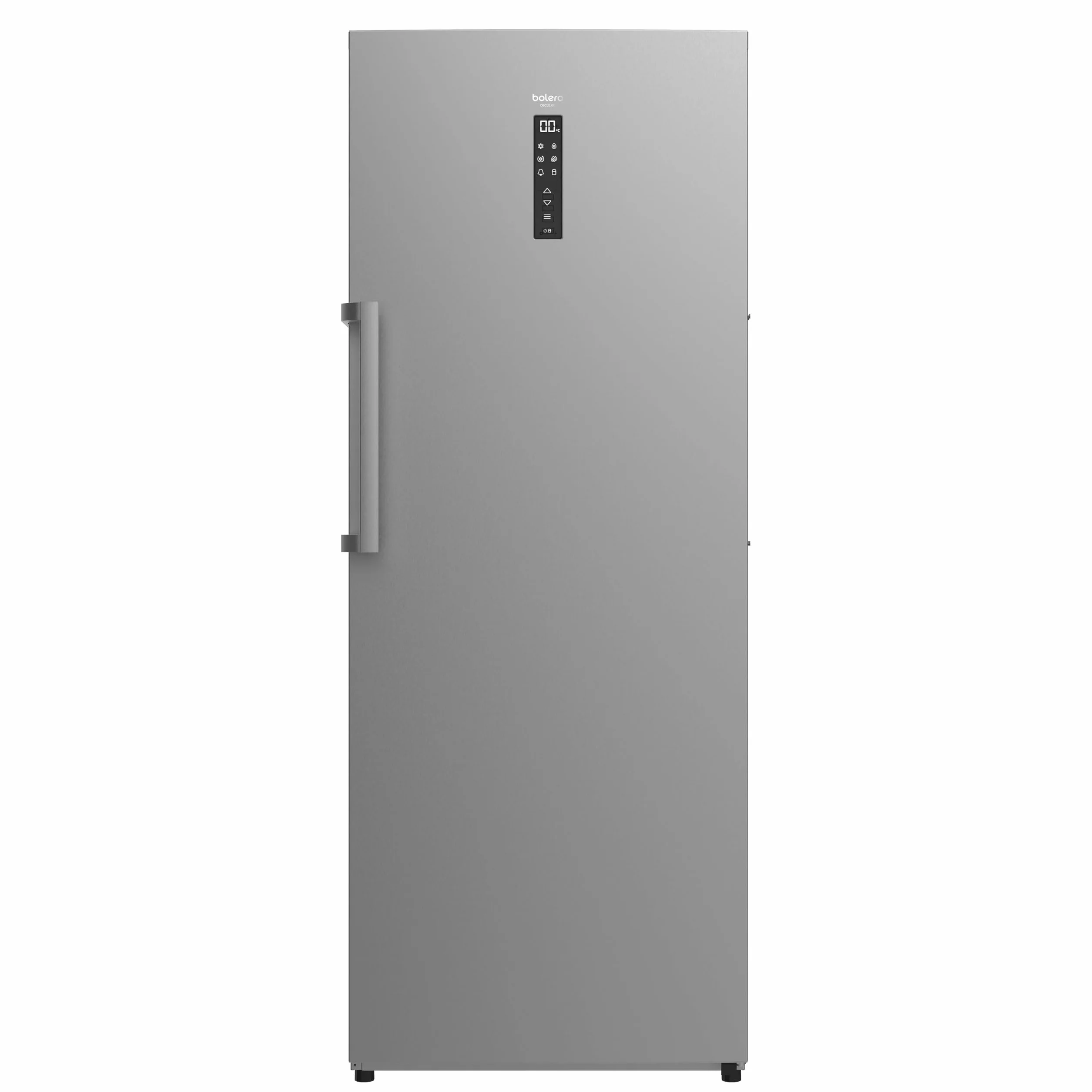 Cecotec Congelatore Verticale Bolero CoolMarket UF 380 Inox, 380 Litri, Motore Inverter Plus, Total No Frost, Display di Controllo, Convertibile in Frigorifero, Acciaio Inox