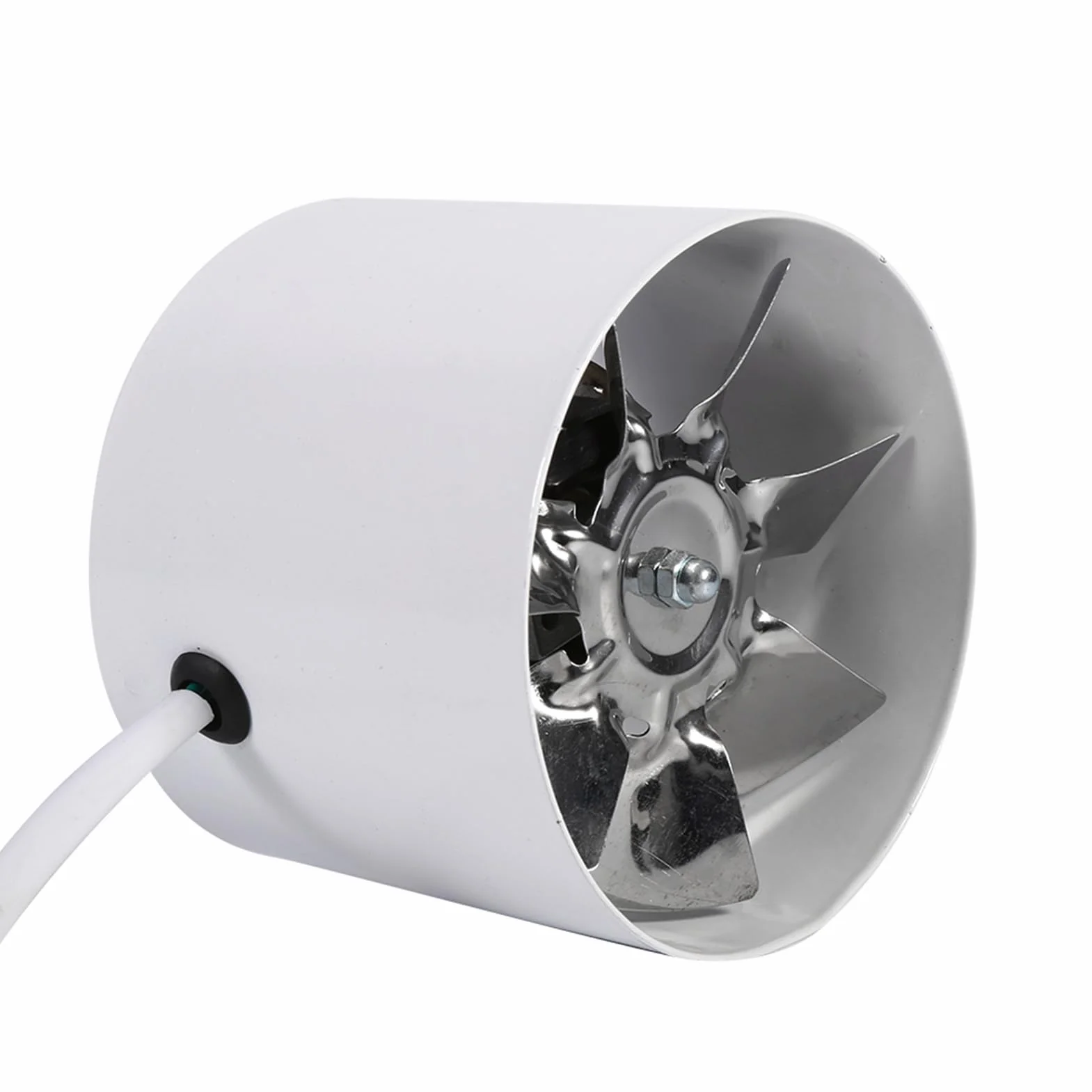 Zerodis Ventola di Scarico del Tubo,220V 4 Pollici Ventola di Ventilazione Interna Dispositivo di Scarico Soffiante Silenzioso Usato per Famiglia, Indoor, Pipeline