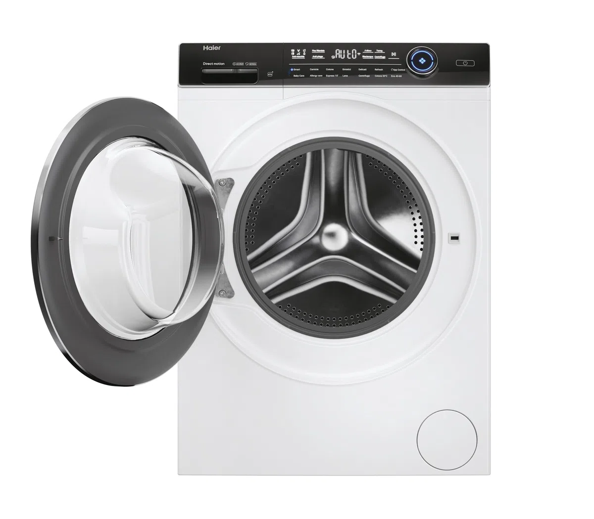 Haier I-Pro Serie 7 Plus, Lavatrice a carica frontale 8 KG, Libera Installazione, Classe A-25%, 1400 giri, Opzione Vapore, 14 programmi, App hOn, Smart Dosing, AxLxP 85x60x53 cm, Bianca - HW80-B14979T