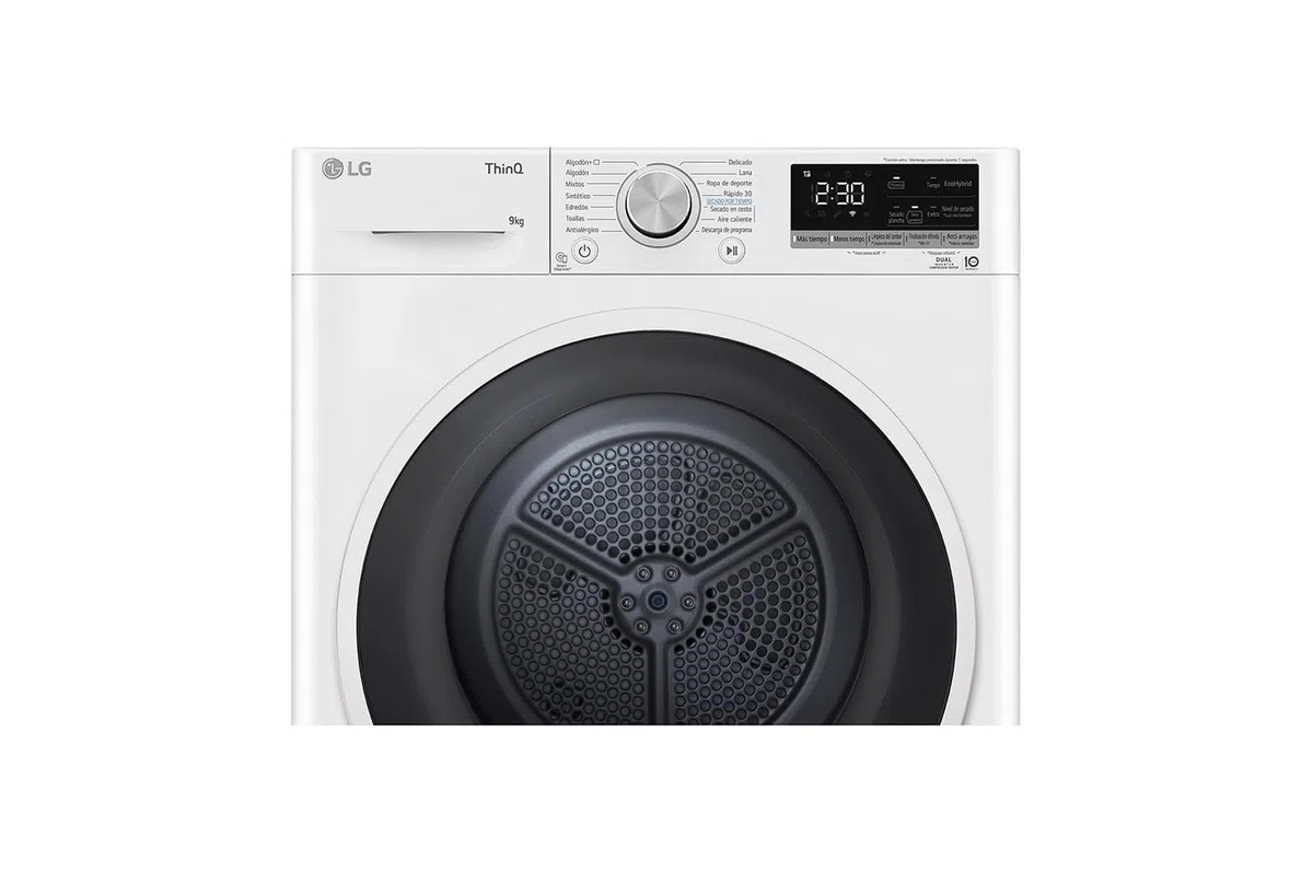 LG RH90V5AV6N Asciugatrice Smart a Carica Frontale 9 Kg, Libera Installazione, Classe D, Intelligenza Artificiale, 60 x 69 x 85 cm - Bianco