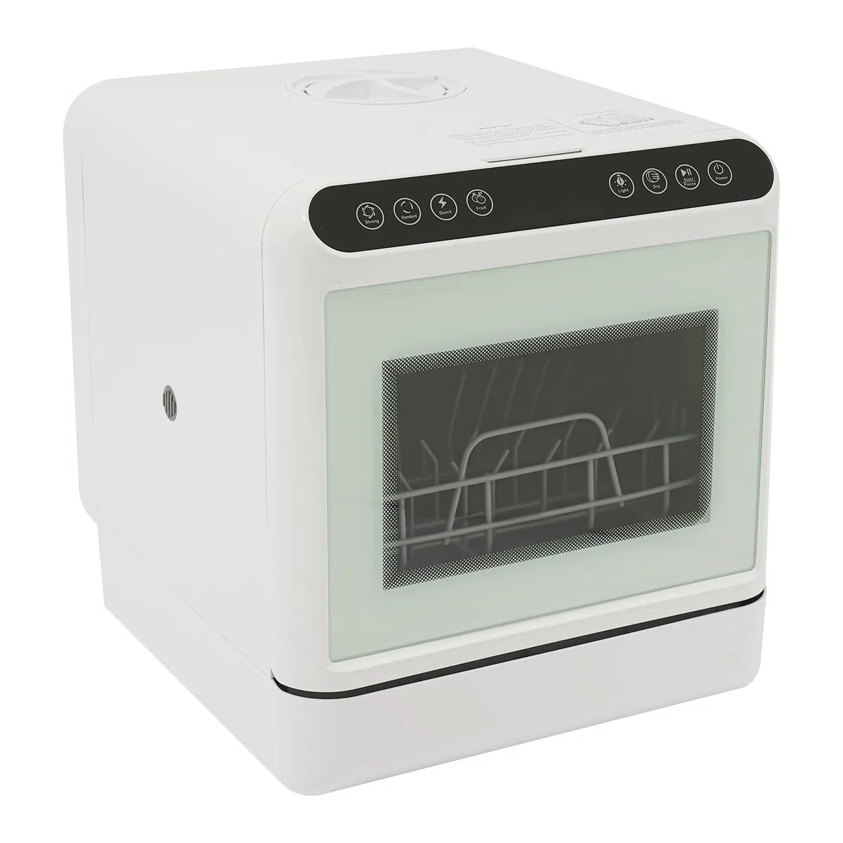 Lavastoviglie da tavolo 1100 W Mini lavastoviglie per 6 soffitti di misura 4 modalità di pulizia lavastoviglie da tavolo con serbatoio dell'acqua da 6 l, piano lavastoviglie con indicatore LED