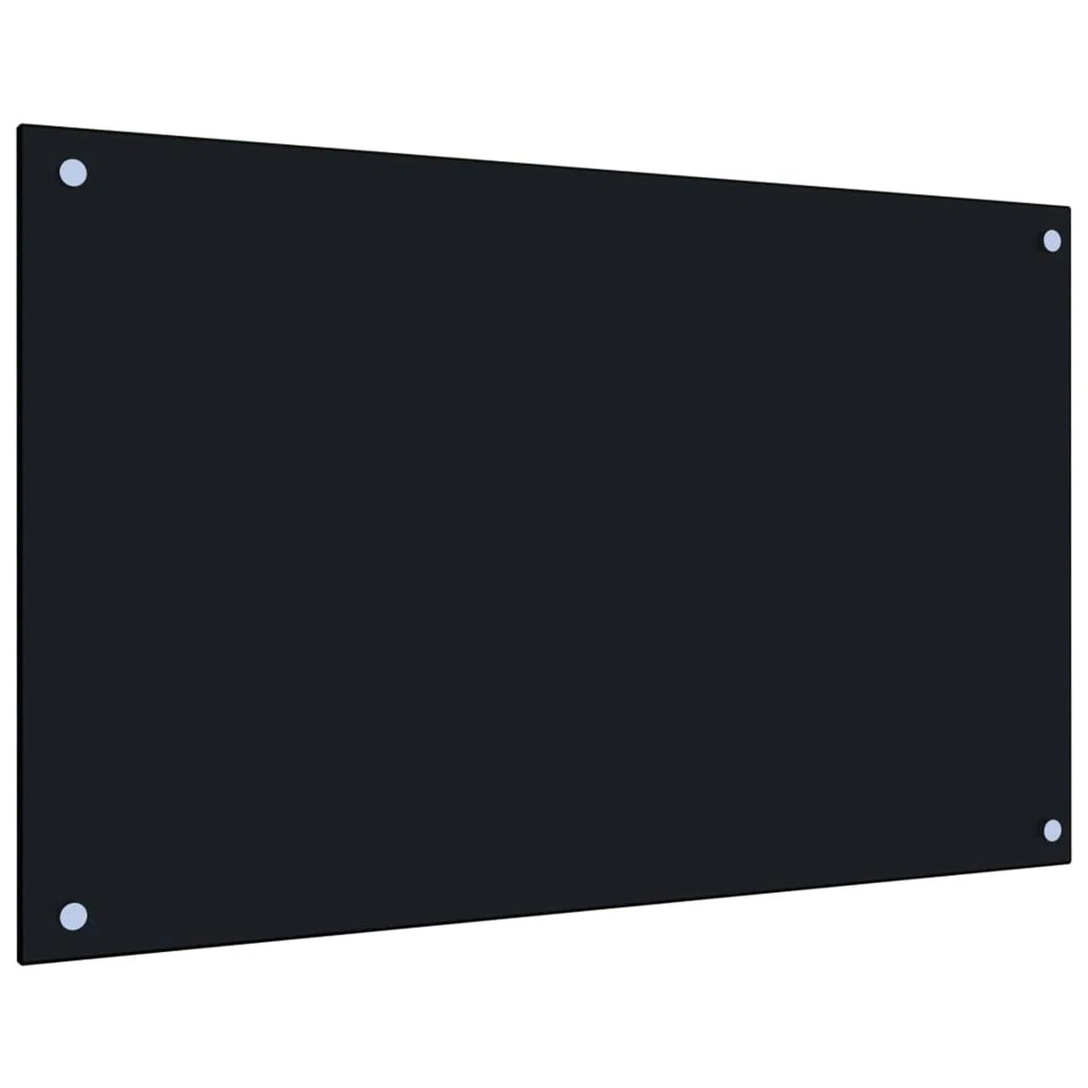 Paraschizzi da cucina nero 80x50 cm in vetro temperato