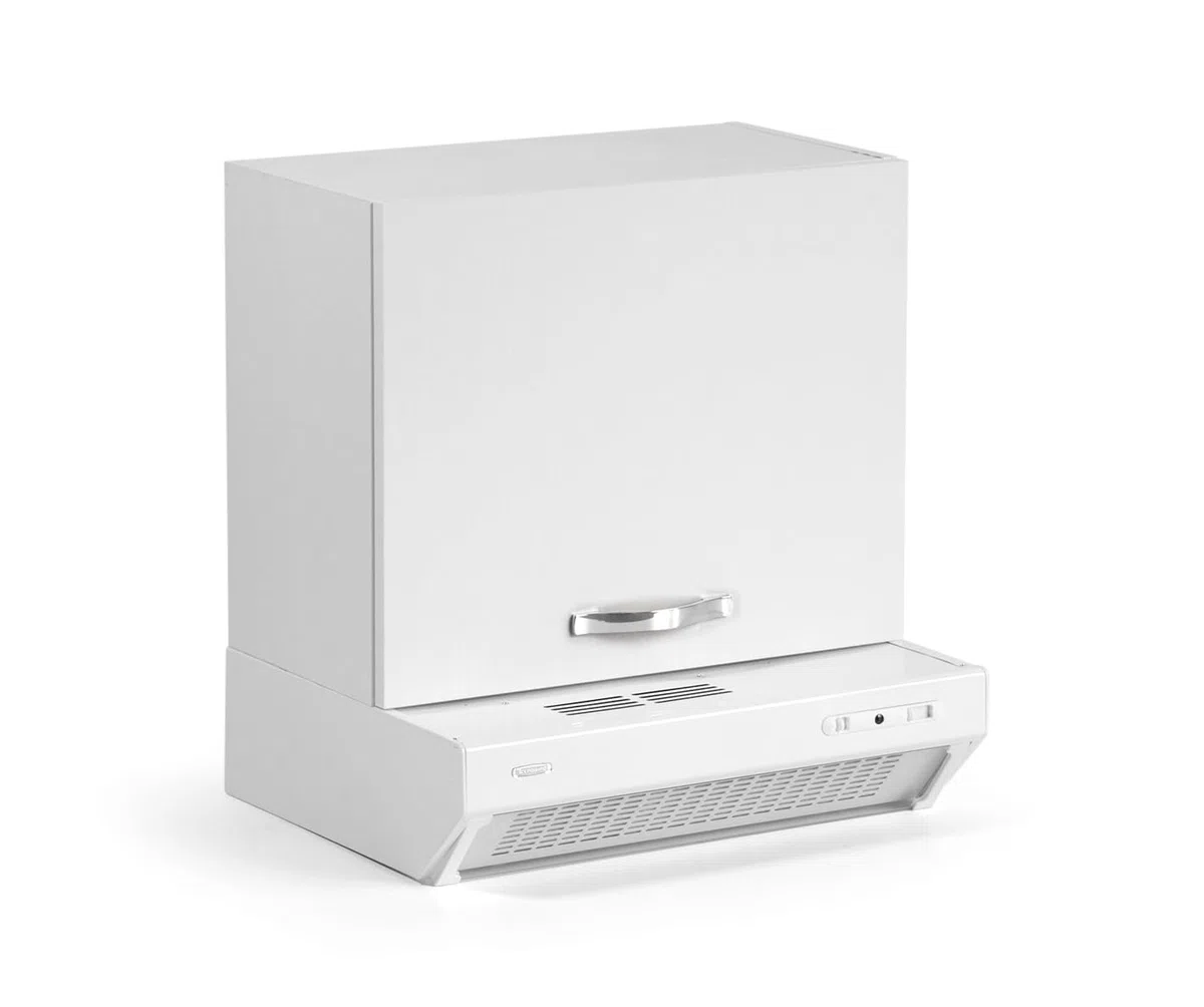 Sopracappa 60 con Depuratore Pensile Cucina Sospeso in Legno Made in Italy Mobile H49xL60xP32 Depuratore H15xL60xP48 Facile da Installare