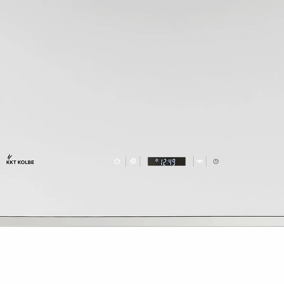 Cappa aspirante 60 cm | Cappa Isolotto | acciaio inossidabile | vetro bianco | Operazione di tocco | CUBE60W