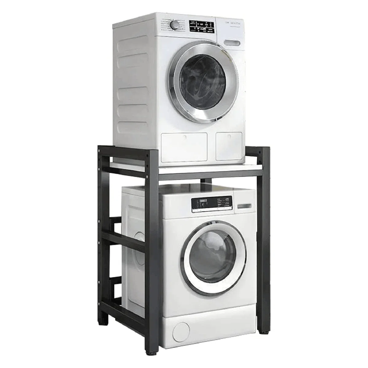 Delorm Lavatrice Scaffale Tamburo Lavastoviglie Ripiano Di Stoccaggio Piano 2 Livelli Asciugatrice Superiore Impilabile Rack Adatto Per Bagno, Cucina, Balcone, Lavanderia, Capacità Portante 300kg