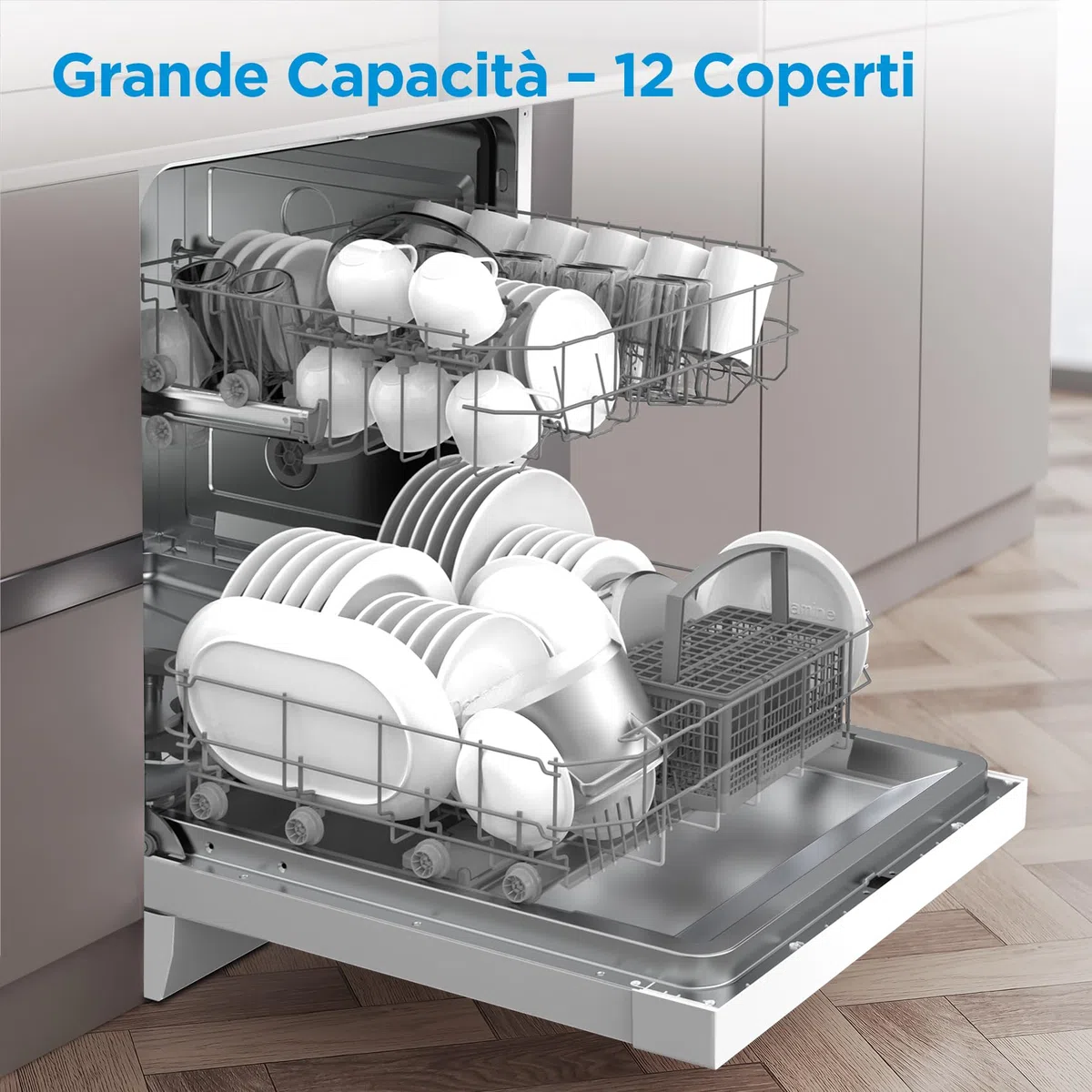 Midea MFD60S120W-HR Lavastoviglie Libera Installazione 12 coperti 6 Programmi 60 cm Bianco