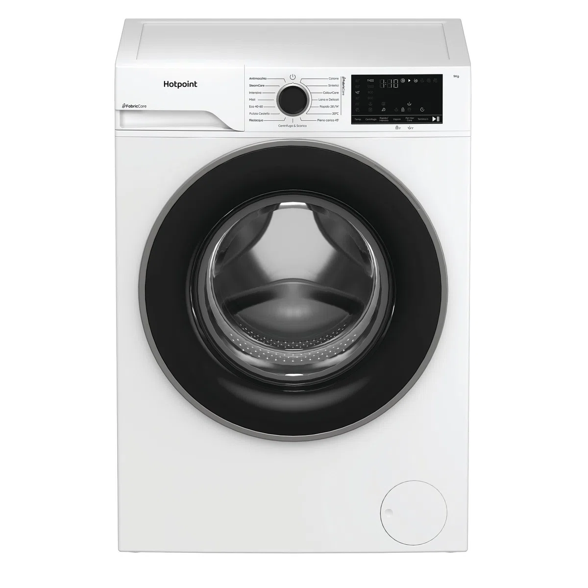 Hotpoint Ariston HB 123 CARE IT – Lavatrice 12 Kg Libera Installazione, Carica Frontale, 1400 giri/min, Classe A-30%, PetHair Care, FabricCare, ColorCare, SteamCare, Anti Macchia – Bianca 84,6 x 59,8
