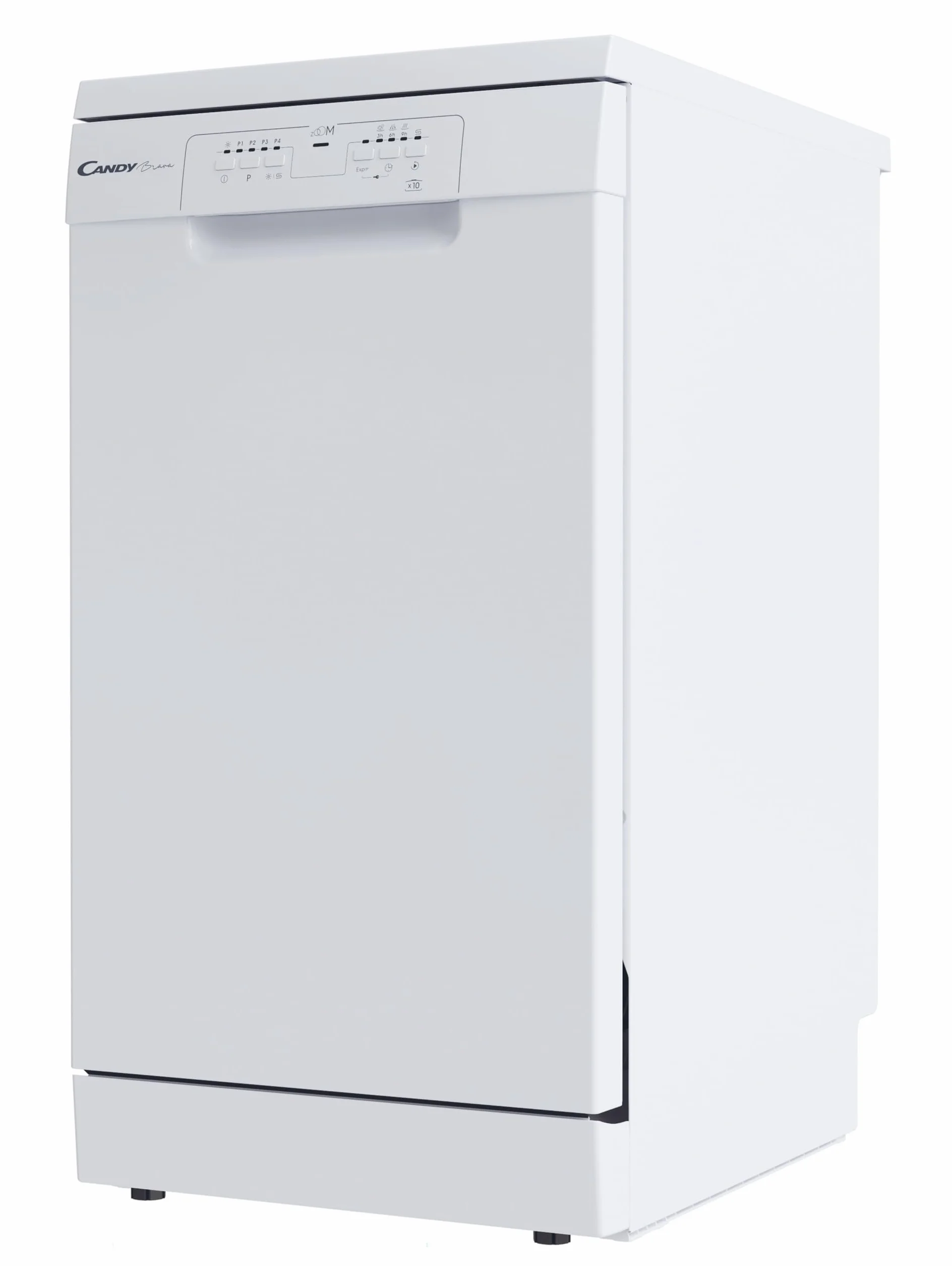 Candy Brava CDPH 2L1049W Lavastoviglie Slim, 10 Coperti, 5 Programmi, Ciclo Rapido, Partenza Ritardata, Classe E, 45x58x82 cm, Bianco