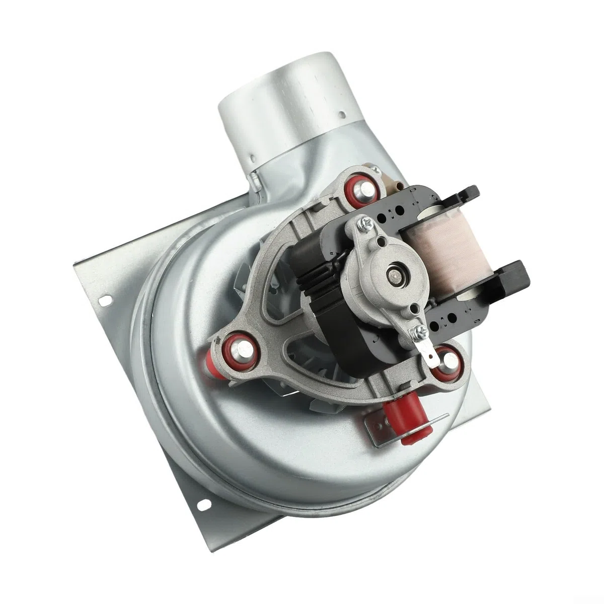 35 W Parete Hanging Furnace Motor Alluminio Shell Lumaca Fan Assembly per il riscaldamento Apparecchiature di ventilazione Stabile Forte flusso d'aria Lunga durata Finitura argento