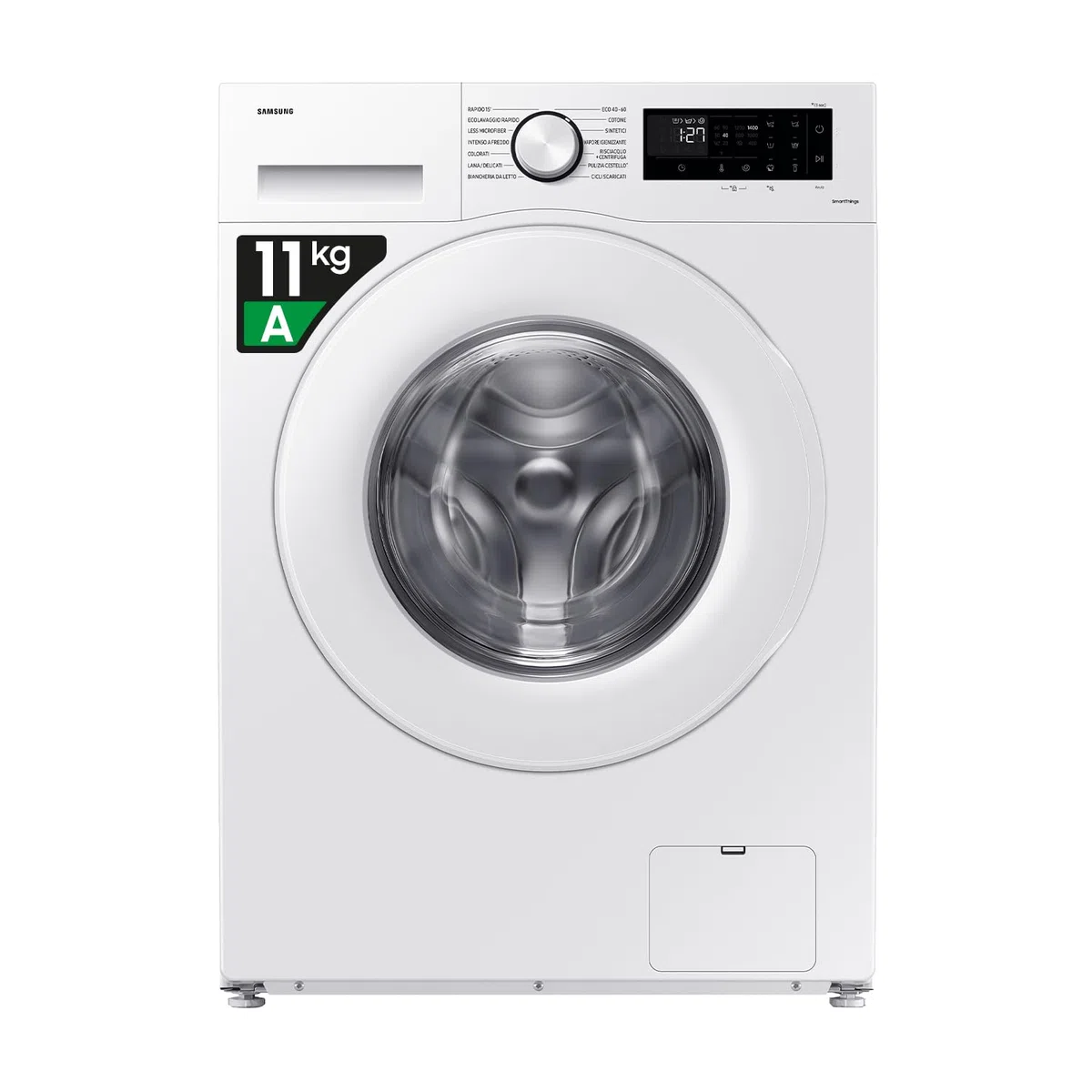 Samsung Lavatrice Crystal Clean Wifi WW11DG5B25TE/ET Libera installazione, 11 Kg, 1400 RPM, Ecobubble, Vapore, Carica Frontale, 60l x 85h x 55p cm