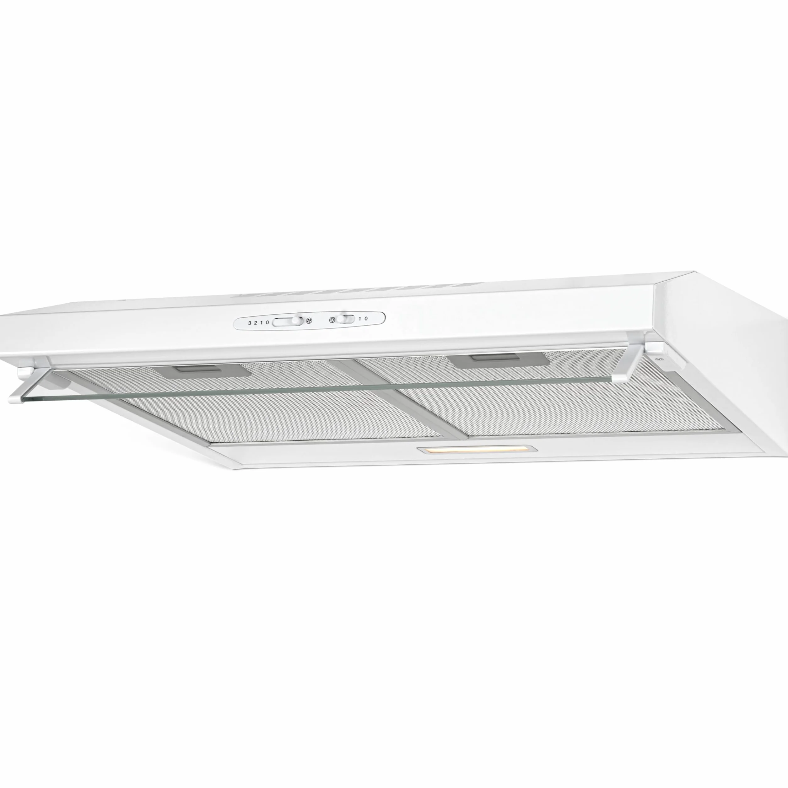 Bomann DU 623.3 Cappa aspirante 60 cm, ricircolo dell'aria o condotto, 3 livelli di potenza, filtri estraibili in alluminio lavabili, bianco