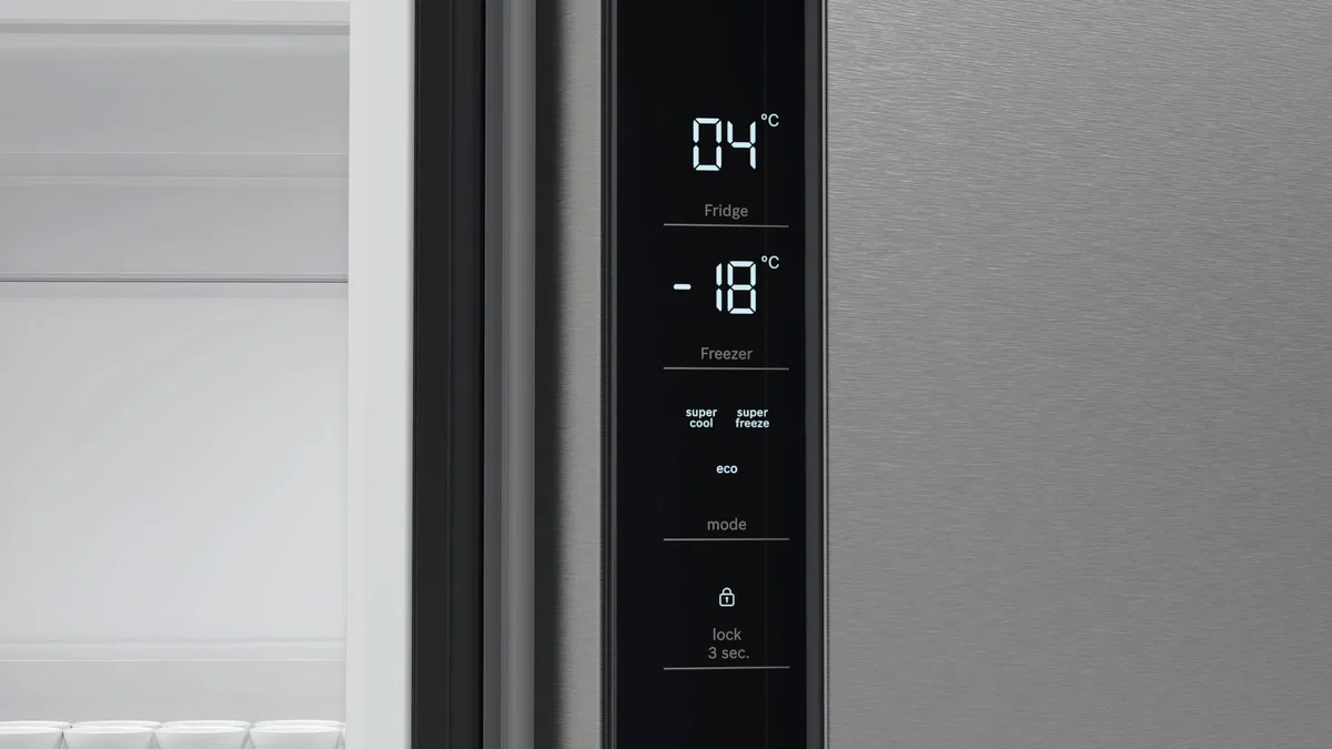 Bosch Serie 4 KFN96VPEA side-by-side refrigerator Freestanding 605 L E Stainless steel